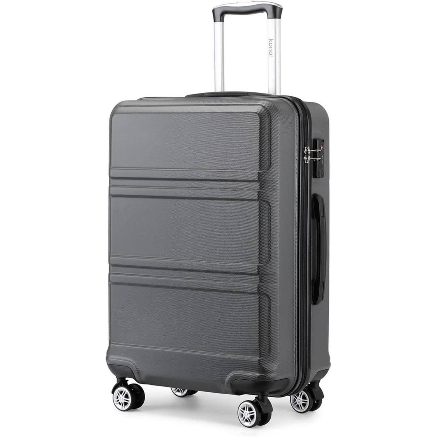 Hartschalen-Trolley Koffer Trolley Reisekoffer M (55cm) Grau