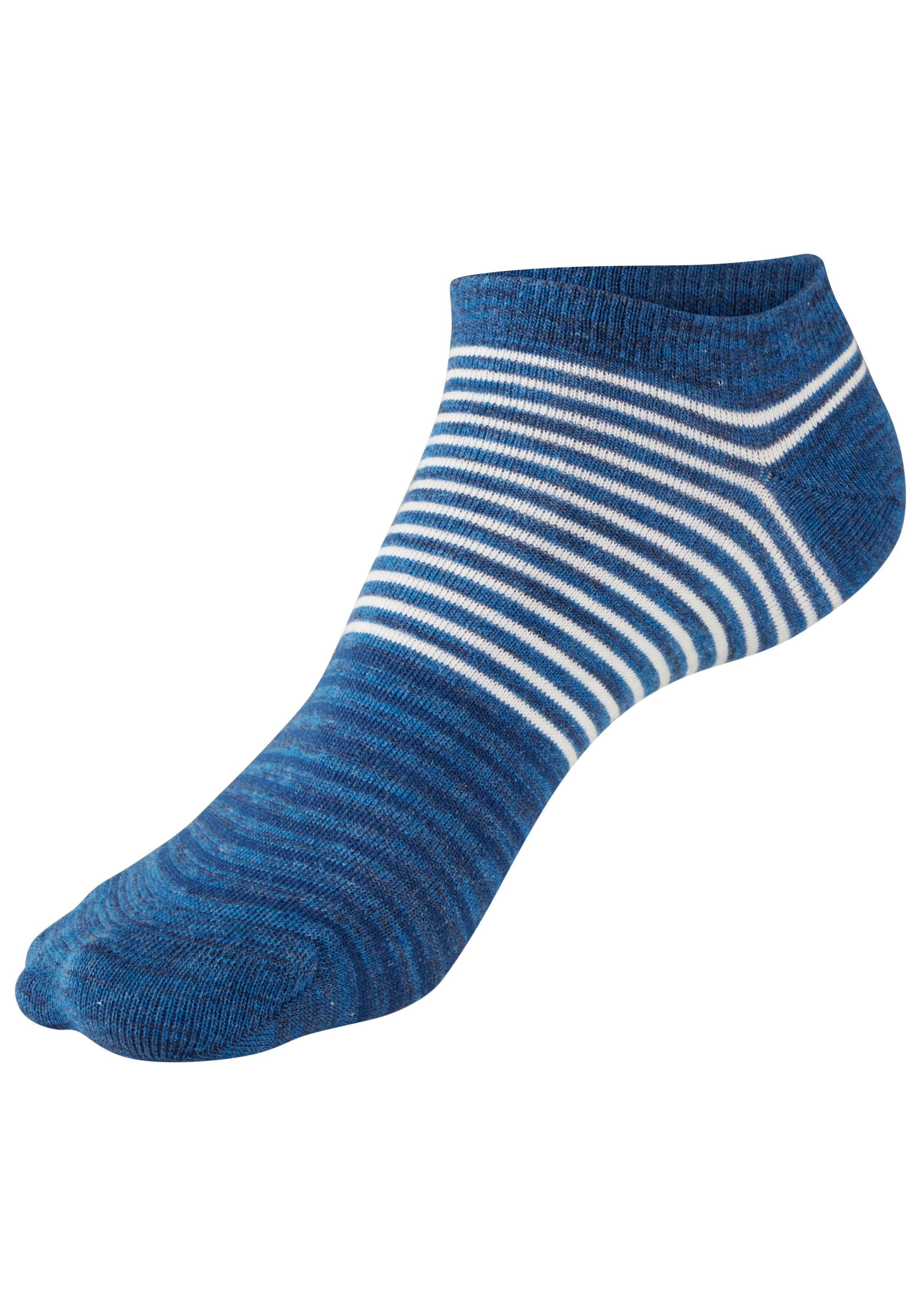 Bench. Sneakersocken Damen und Herren Socken meliert und uni (Packung, 6-Paar, Gr. 35-38 bis 43-46) mit ansprechendem Streifen- Design und uni – Bild 5 von 5