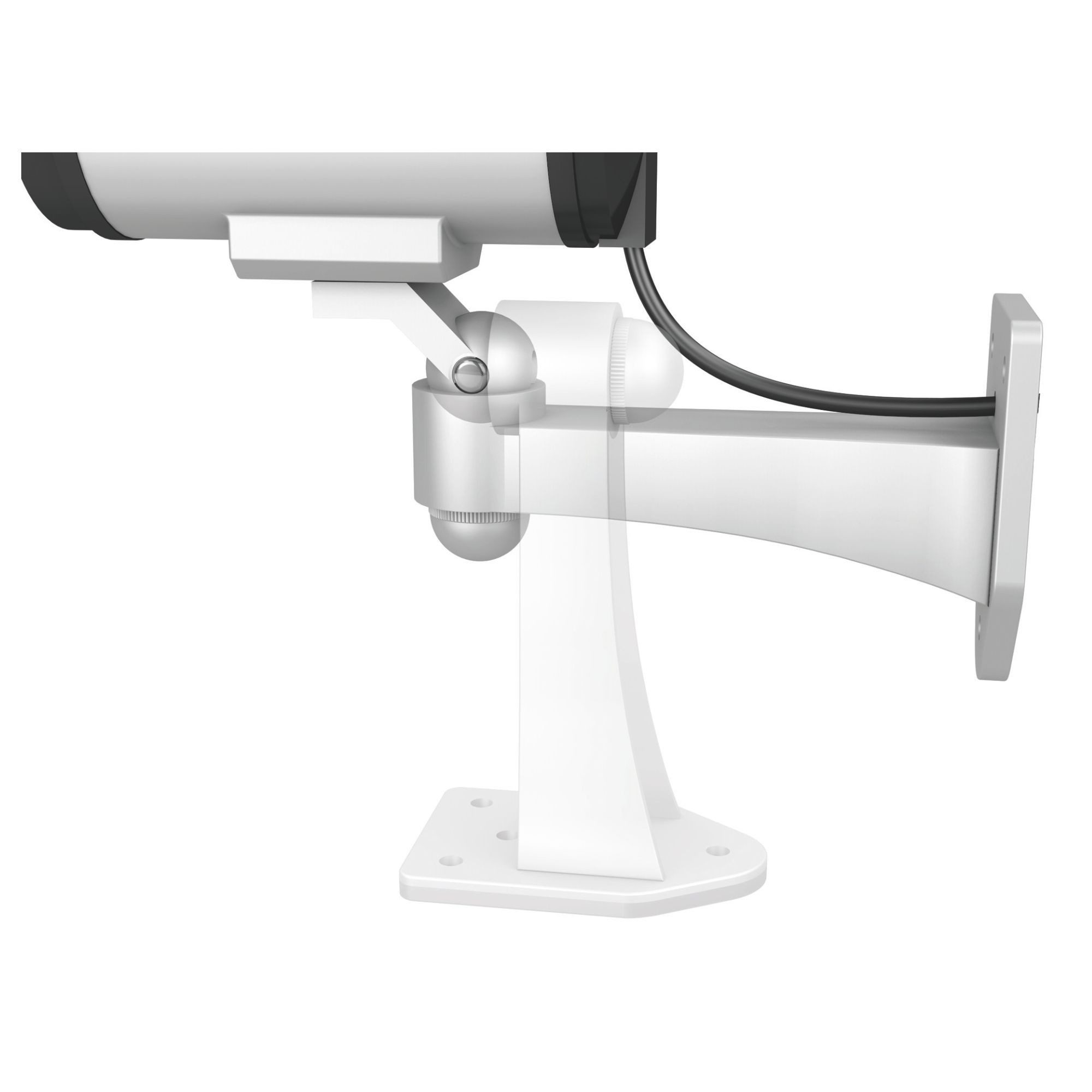 BASI Überwachungskamera Attrappe Dummy Kamera (Spar-Set, 1-tlg., Batteriebetrieben, LED-Licht, Innen-/Außen, Wandhalterung, 1 Stück) – Bild 4 von 5