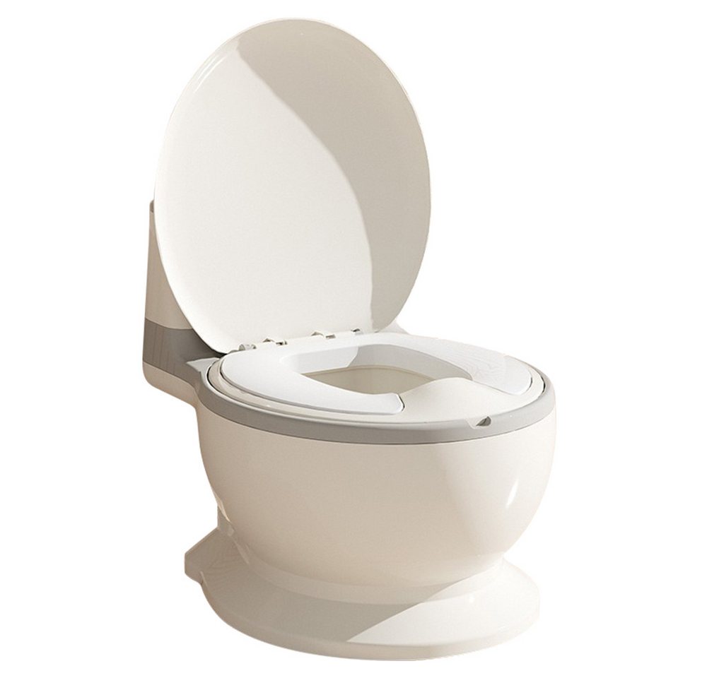 JEOBEST Toilettentrainer Töpfchen für Kinder mit Spülsound und Toilettenpapierhalter, Spritzschutz Simulation Töpfchentraining für Kleinkinder ab 1-3