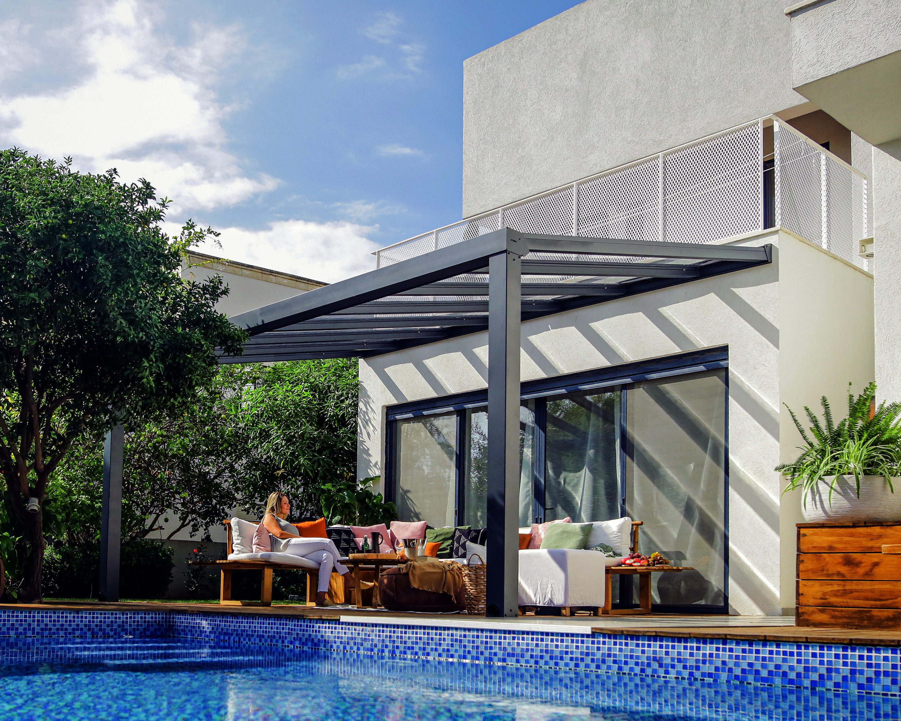 Terrassendach Stockholm Alu Terrassenüberdachung