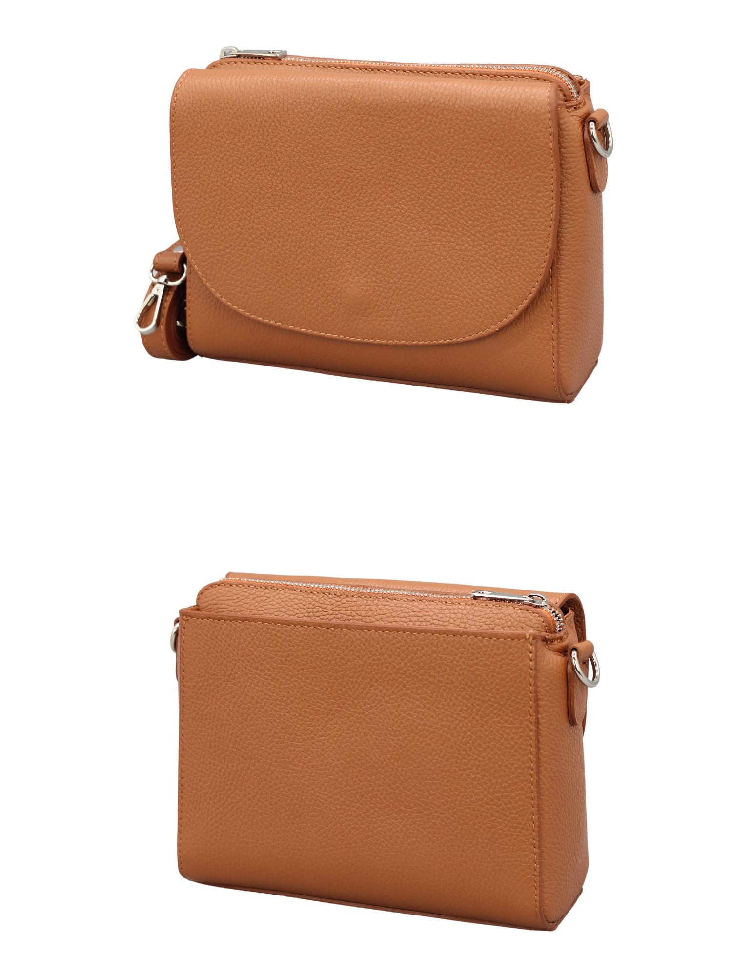 BRISE TASCHE Schultertasche SOPHIA Umhängetasche für Damen, Schultertasche aus Echtleder, echtes Leder, hergestellt in Italien, mit 2 Riemen