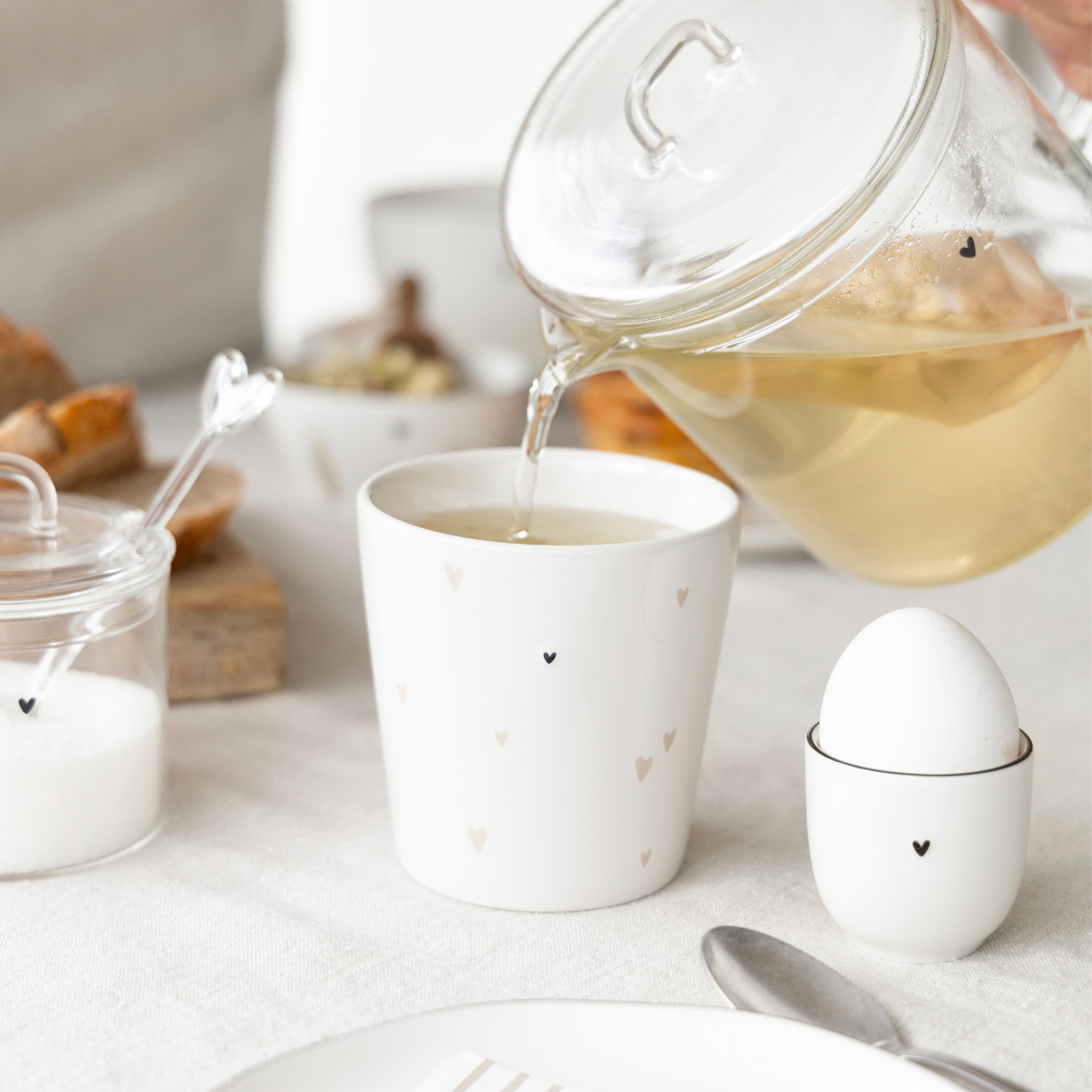 Bastion Collections Teekanne Herz aus Glas