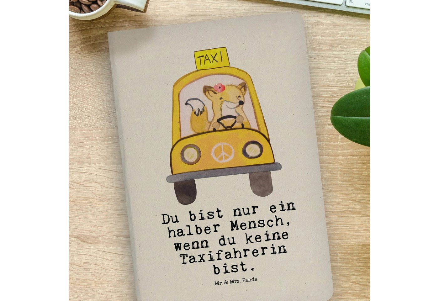 Thumbnail - Mr. & Mrs. Panda Notizbuch Taxifahrerin Herz - Transparent - Geschenk, Abschied, DIN A4 Notizbuc Mr. & Mrs. Panda, Echte...