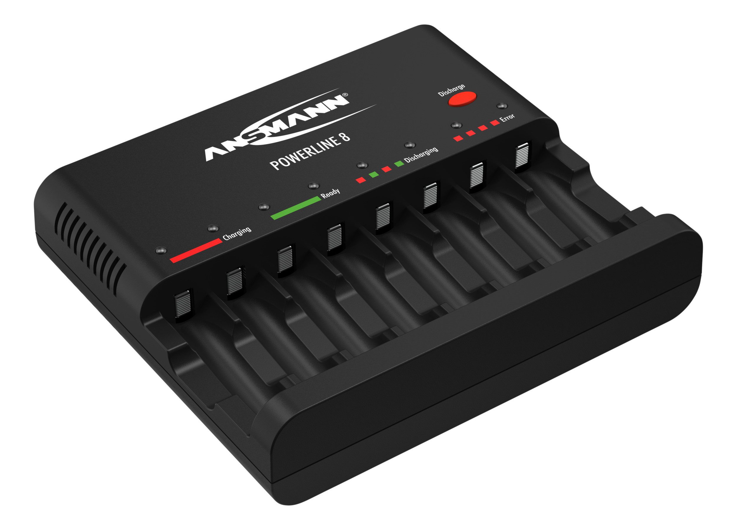 ANSMANN AG Ansmann Powerline 8 für 1-8 AA / AAA Akkus und USB-Ladebuchse 1001-00 Akku-Ladestation