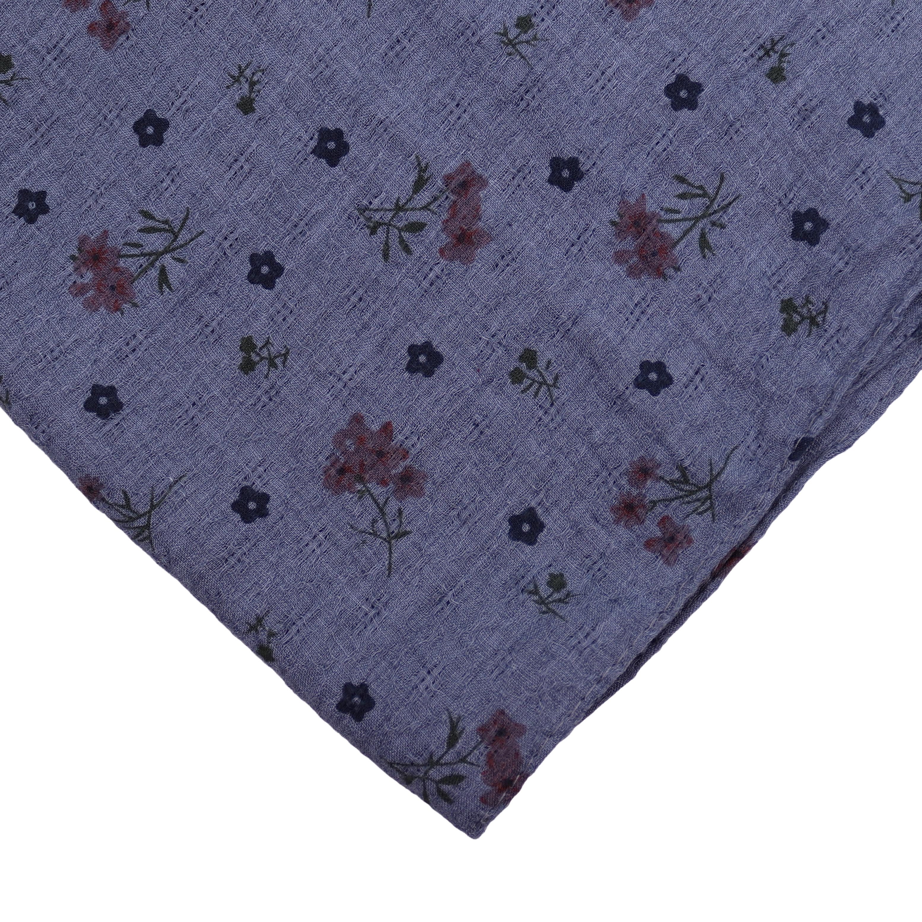 MIRROSI Loop Damen Schal mit Blumen-Muster Weich aus 100% Baumwolle Schlauchschal, (ca. 160x44cm Zweimal um den Hals wickelbar) – Bild 3 von 3