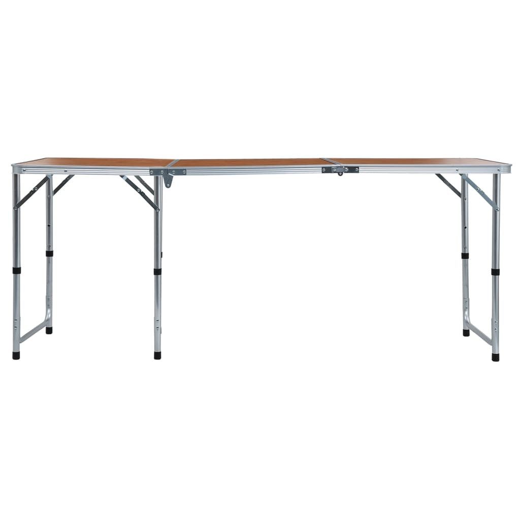 vidaXL Campingstuhl Klappbarer Campingtisch Aluminium 180 x 60 cm (1 St)