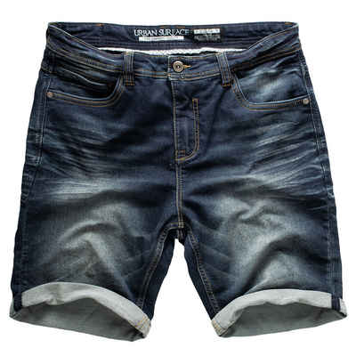 SUBLEVEL Shorts Sweat Shorts Jeans Kurze Hose Bermuda Sweatpants elatsicher Bund, Weitenregulierung, Dehnbar, Stretch
