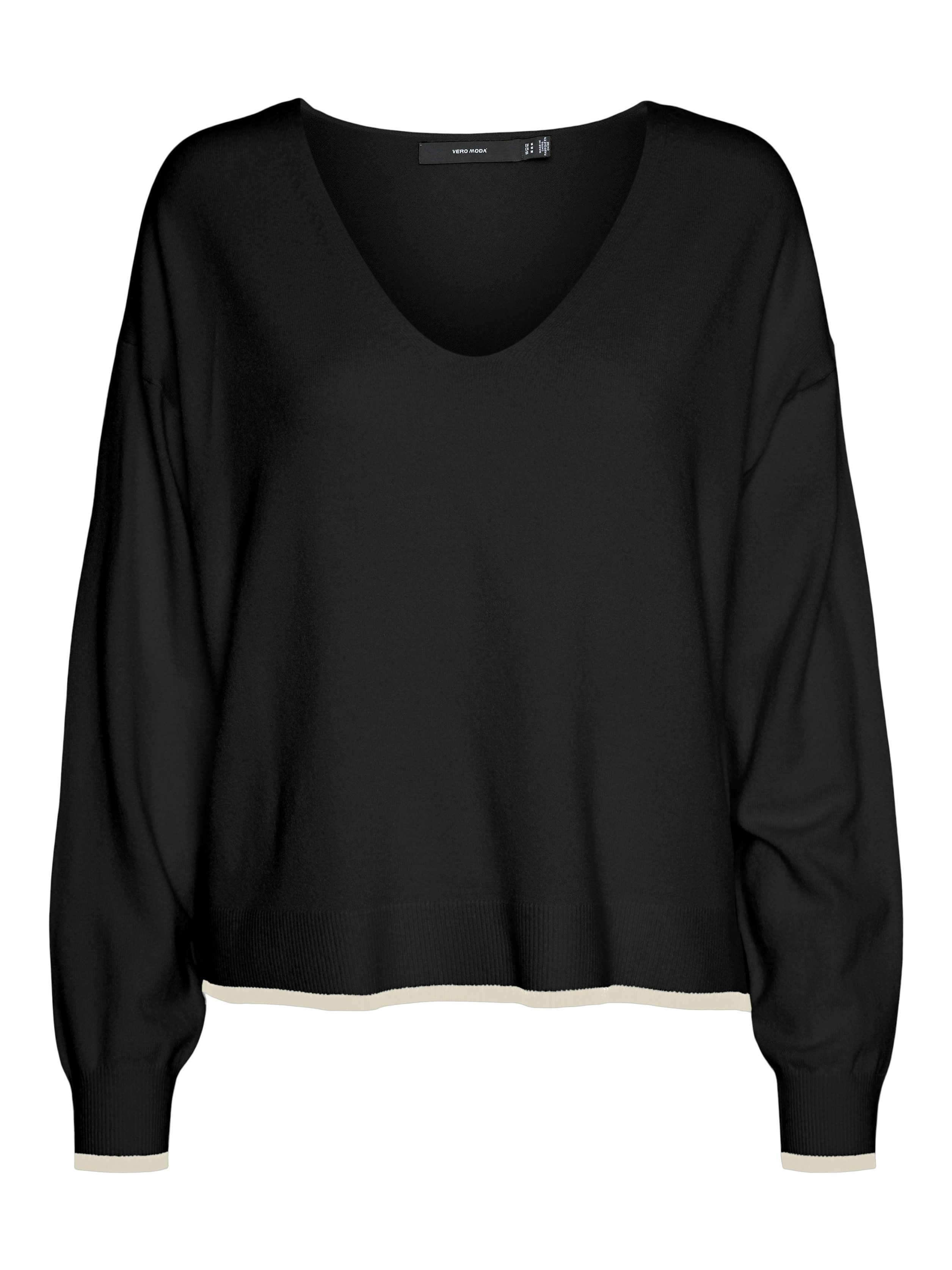 Vero Moda V-Ausschnitt-Pullover VMBREEZE LS V-NECK günstig online kaufen