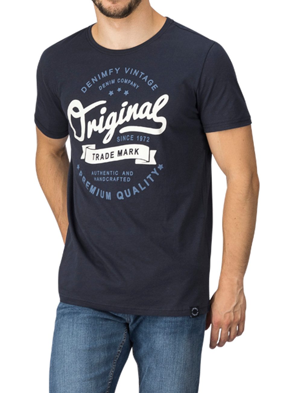 DENIMFY T-Shirt Herren Printshirt DFNuri Regular günstig online kaufen