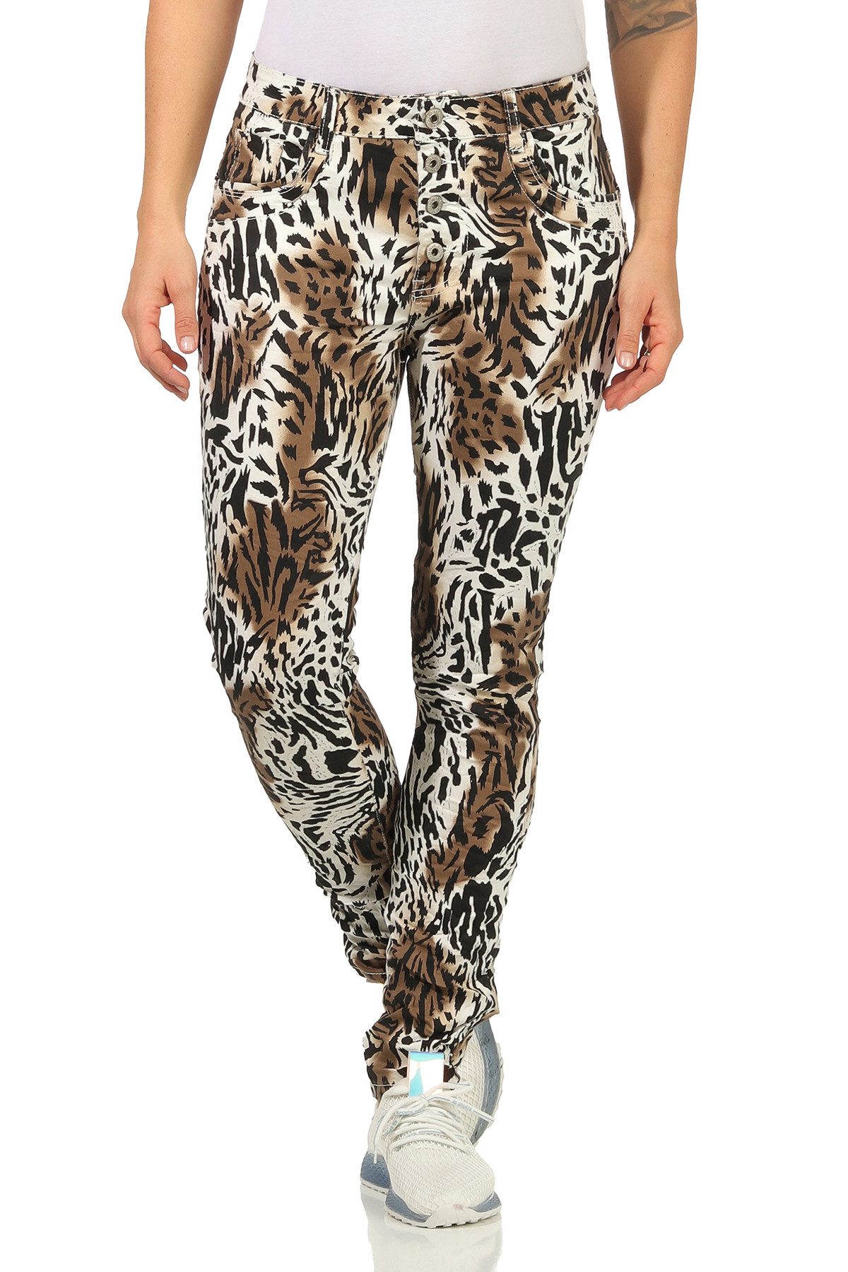 Jewelly Skinny-fit-Jeans 57 Hüftjeans angesagte Prints