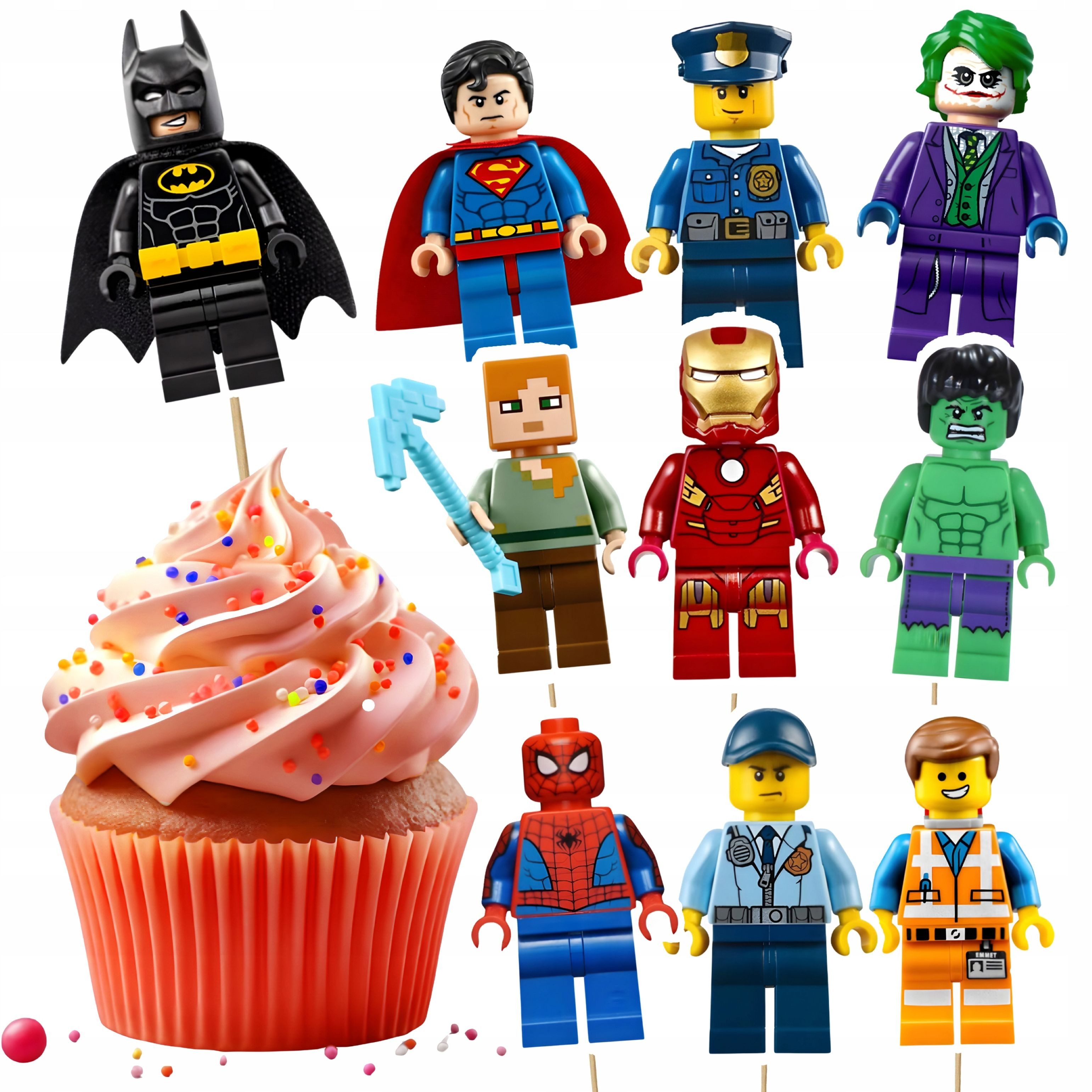 PartyPal, Topper Papier-Tortentopper, LEGO-Charaktere, 10 Stück günstig online kaufen
