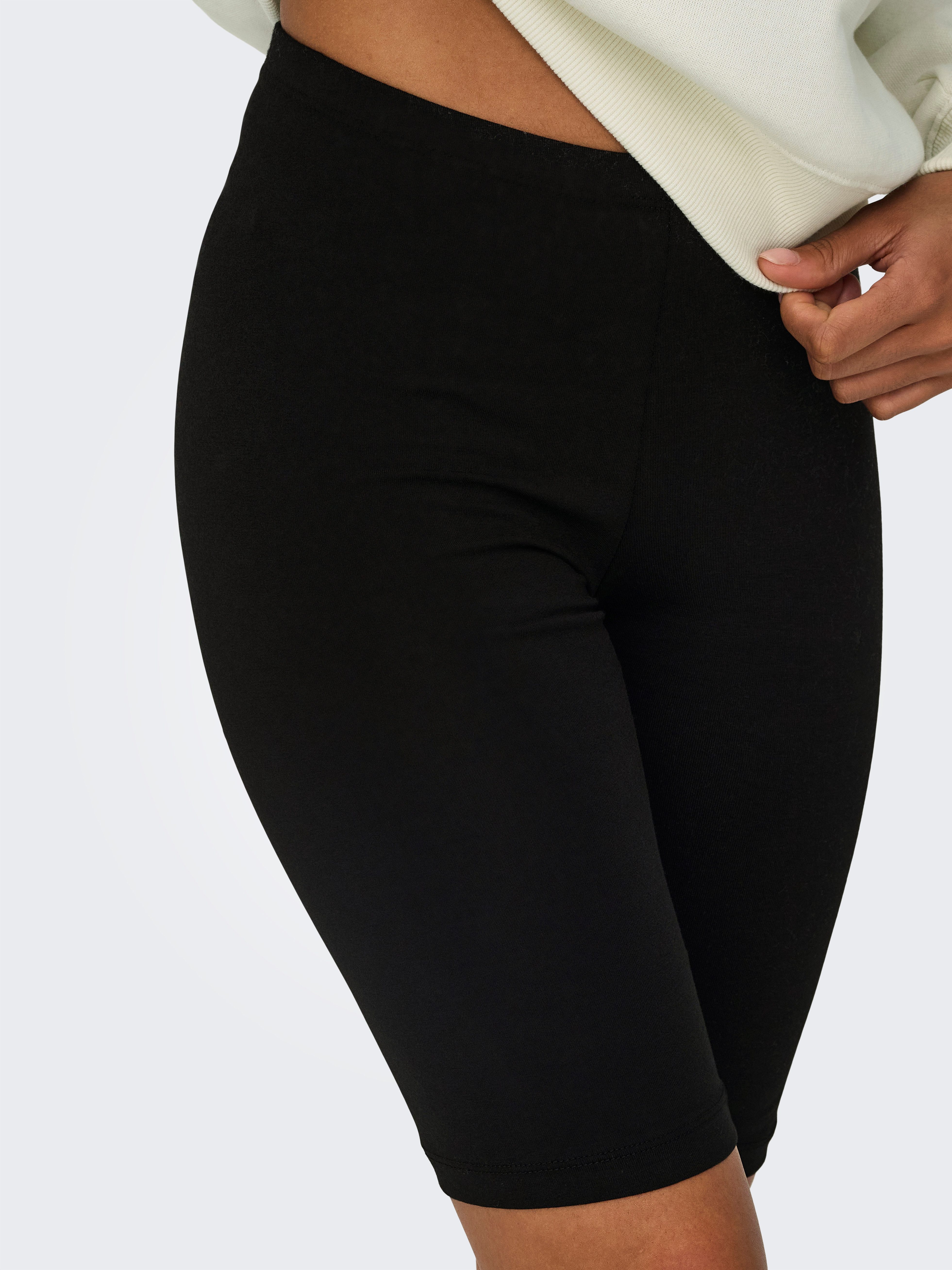 ONLY Radlerhose ONLLIVE – Bikershorts im Doppelpack mit elastischem Bund (Set, 2-tlg) modisch, Jersey, slim fit, Baumwollmischung