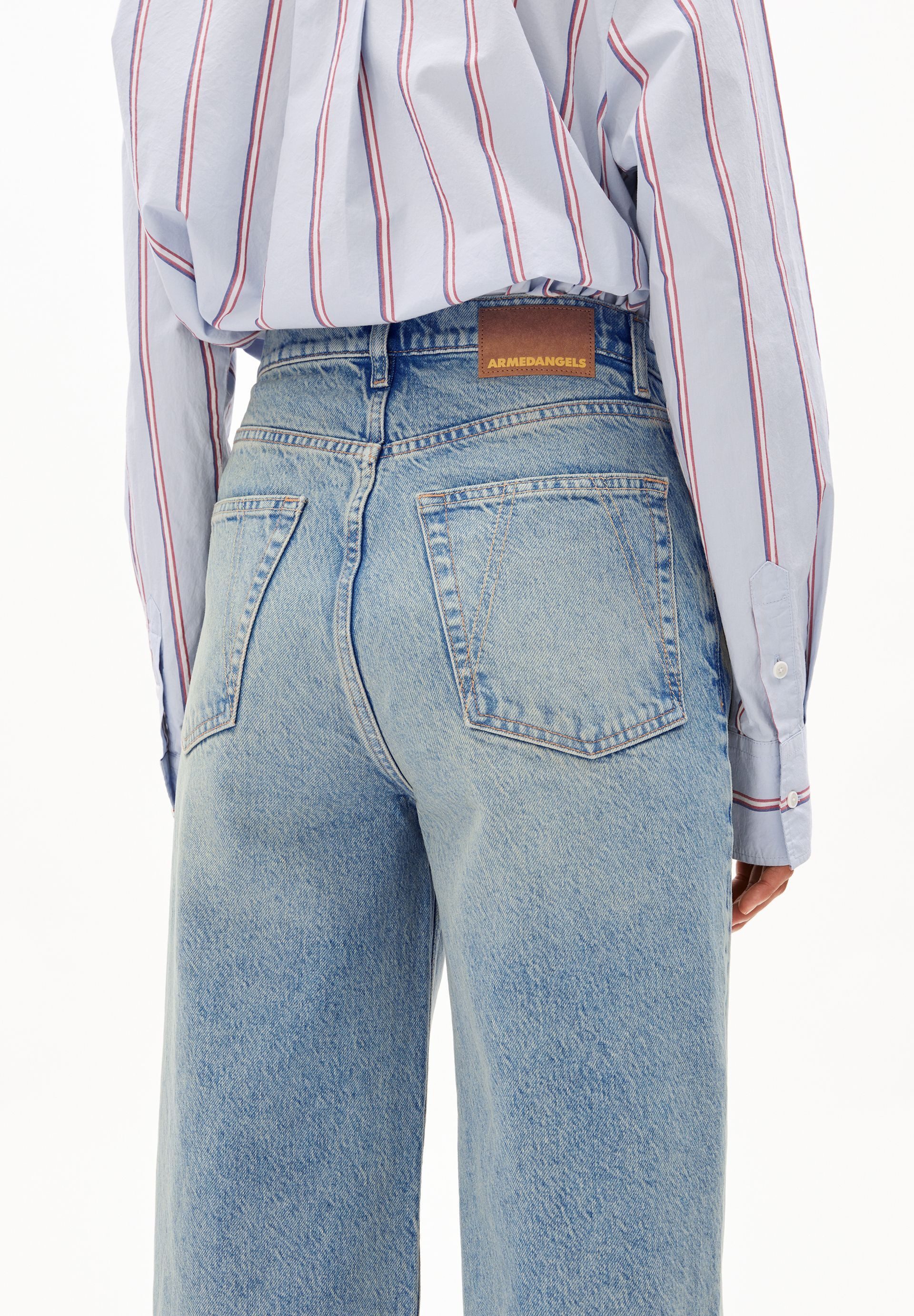 Armedangels Weite Jeans ENIJAA Wide Leg Jeans aus recyceltem Baumwoll-Mix (Non-Stretch, Regular Fit) High waist