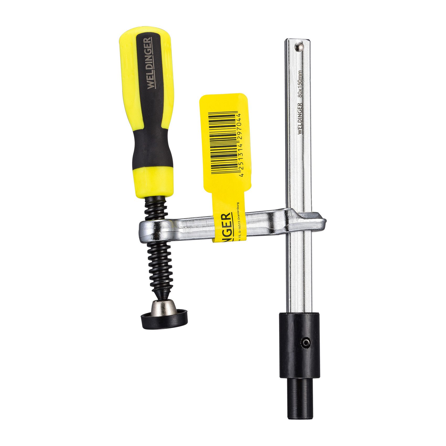 WELDINGER Schraubzwinge Schweißtisch-Schraubzwinge pro 8x15 cm System 16 Zweikomponentengriff, (1 St), 80x150 mm, System16