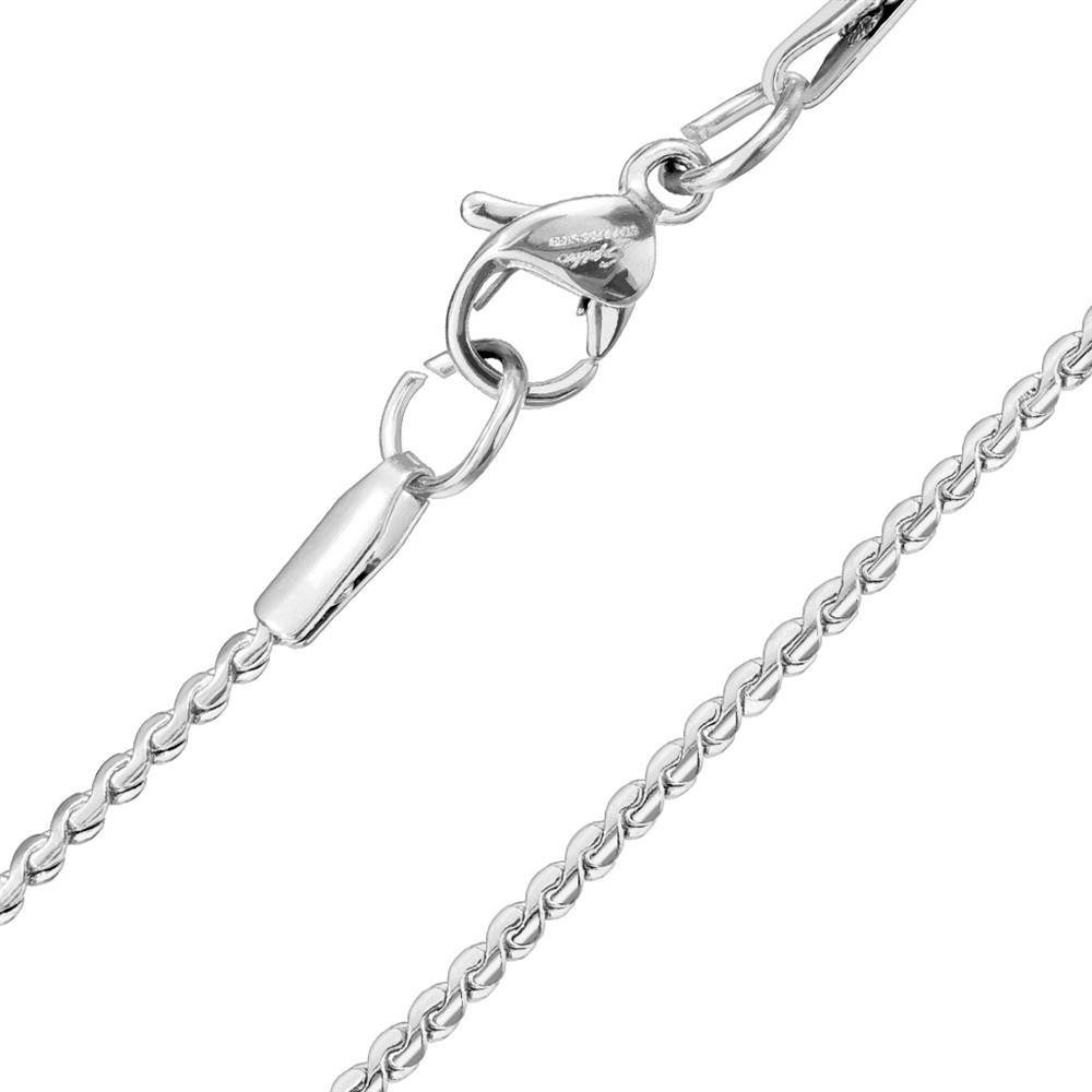 Ketten-Set Kette S-Form 1,5 mm aus Edelstahl Damen silber