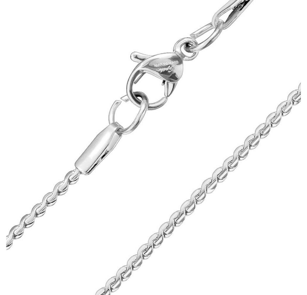 BUNGSA Ketten-Set Kette S-Form 1,5 mm aus Edelstahl Damen silber (1-tlg), Halskette Necklace