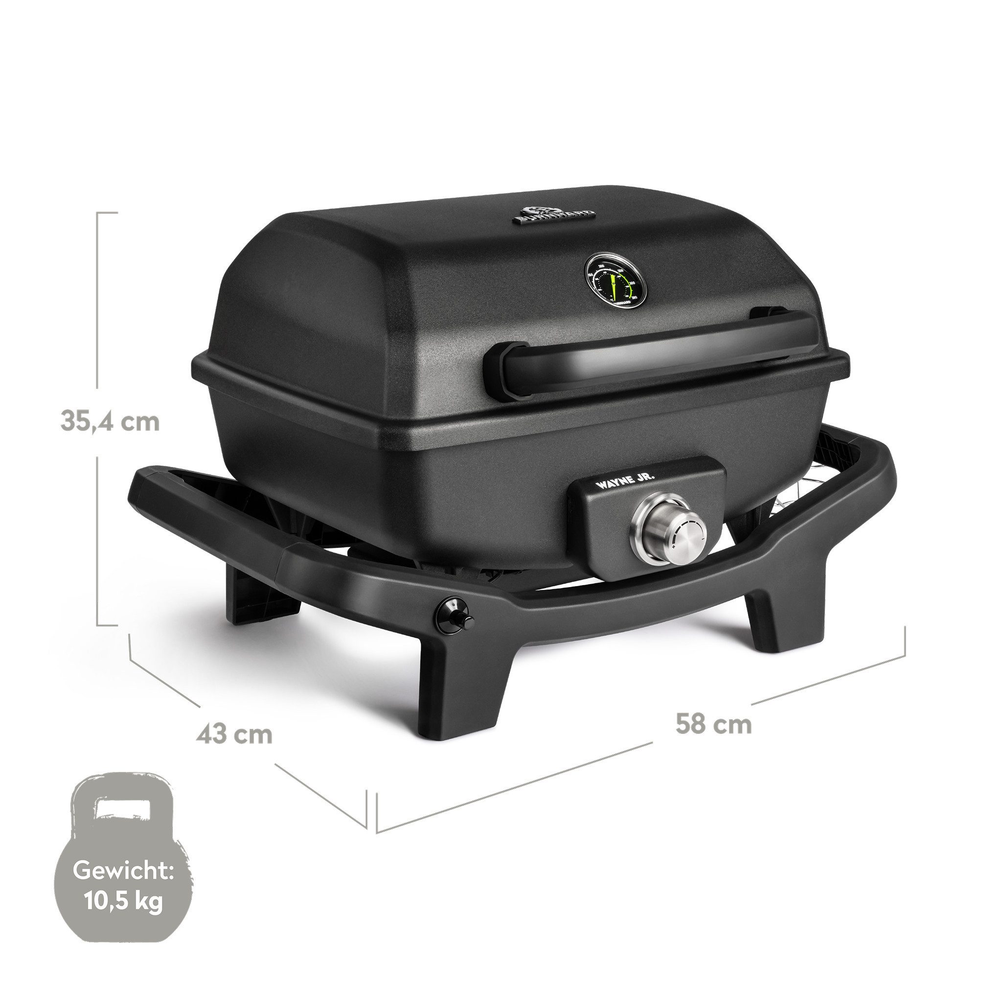 BURNHARD® Gasgrill, mit Aludruckguss Brennkammer inkl. Abdeckhaube