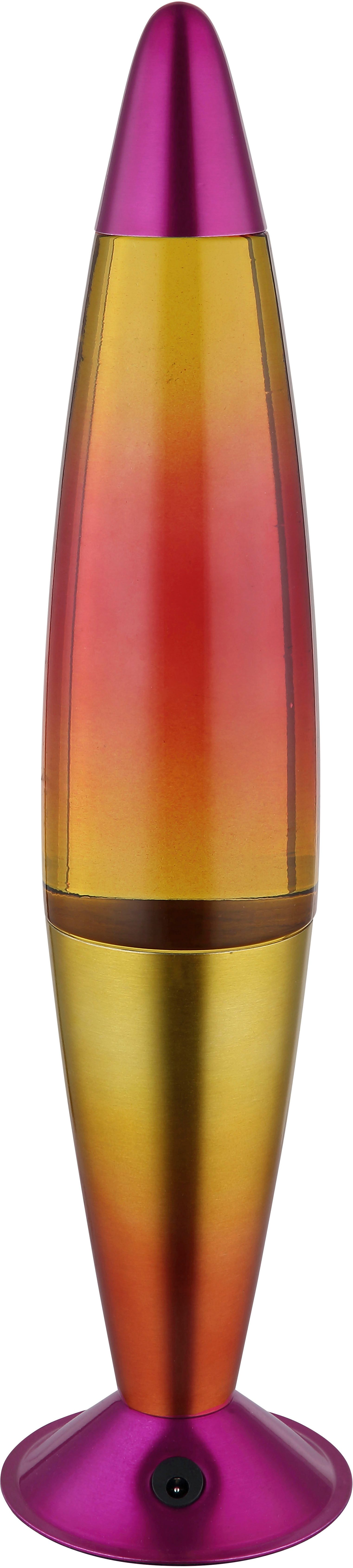 GLOBO LIGHTING Tischleuchte ETNA, LED fest integriert, Warmweiß, Tischlampe Magmaleuchte Deko-Tischleuchte Schlafzimmer