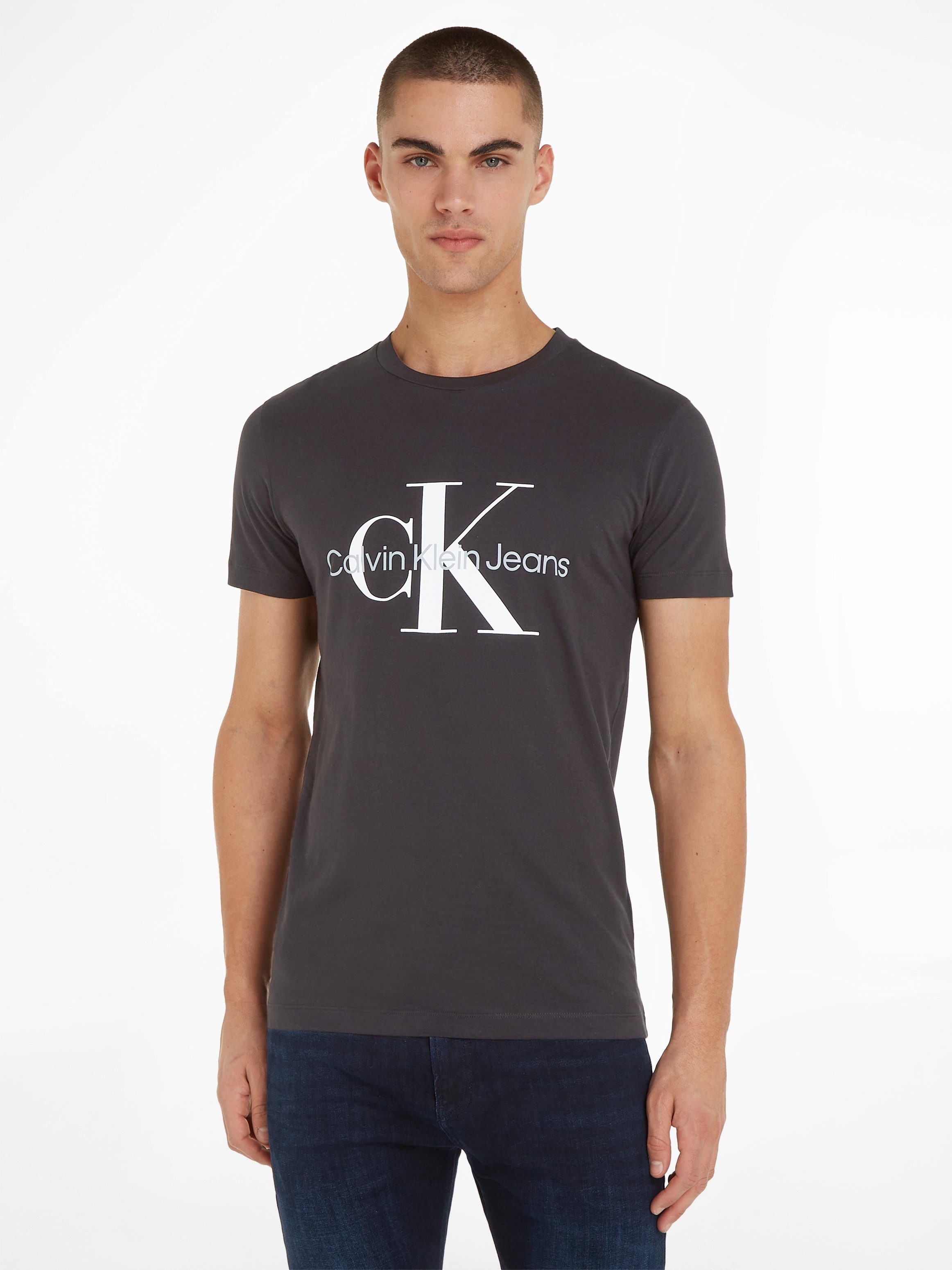 Calvin Klein Jeans T-Shirt ICONIC MONOGRAM SLIM TEE CK Black