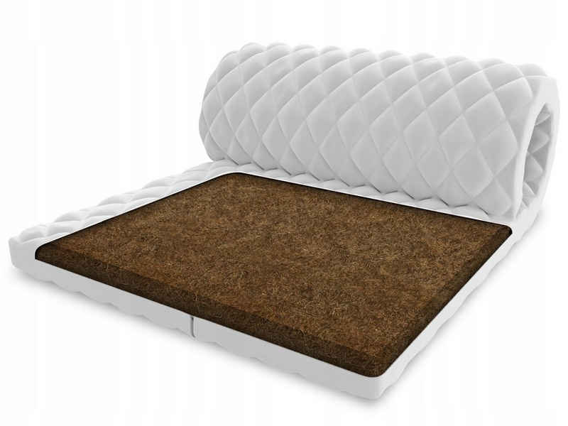 Topper - H4 Matratzentopper Matratzenauflage mit Kokoseinlage, Tanato, 3 cm hoch, Waschbar Bezug, für Boxspringbett und Unbequeme Betten