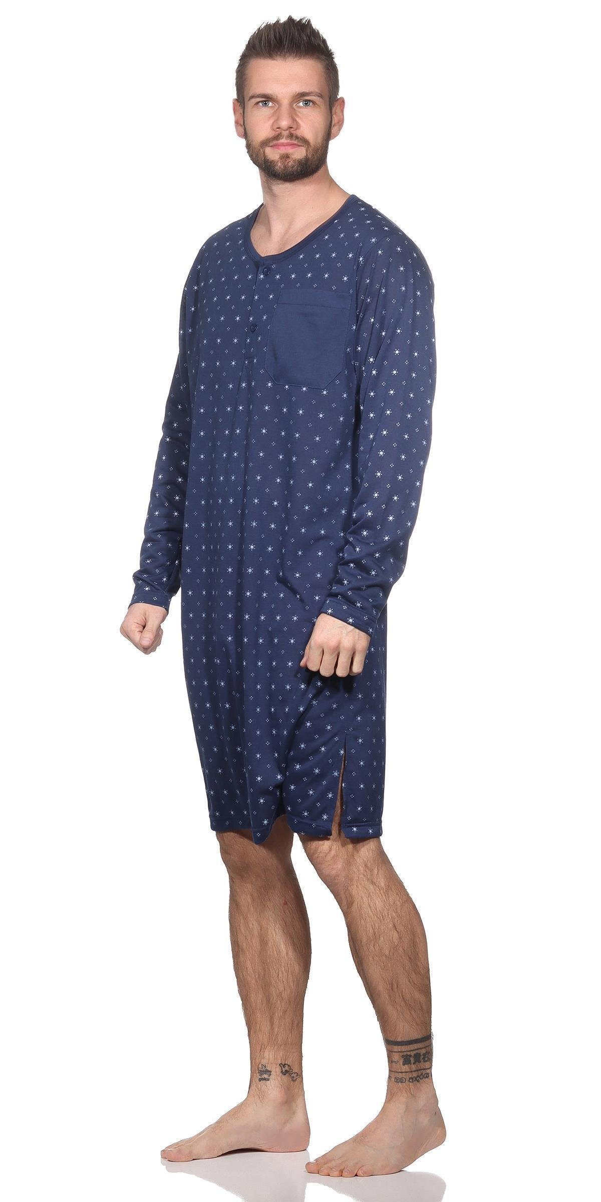 EloModa Nachthemd Herren Nachthemd langarm Sleepshirt, Gr. M L XL 2XL (1-tl günstig online kaufen