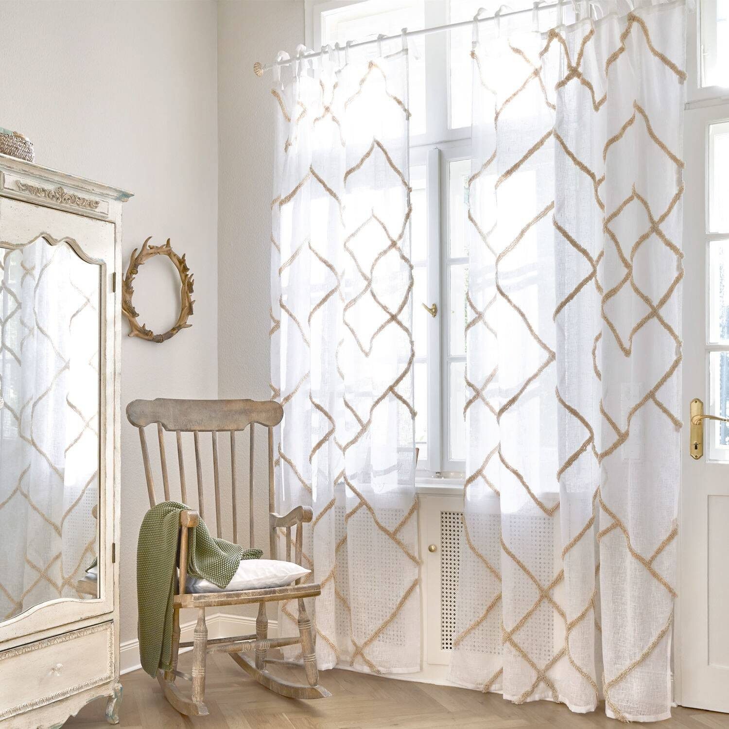 Mirabeau Vorhang Gardine Wedi weiß/beige günstig online kaufen