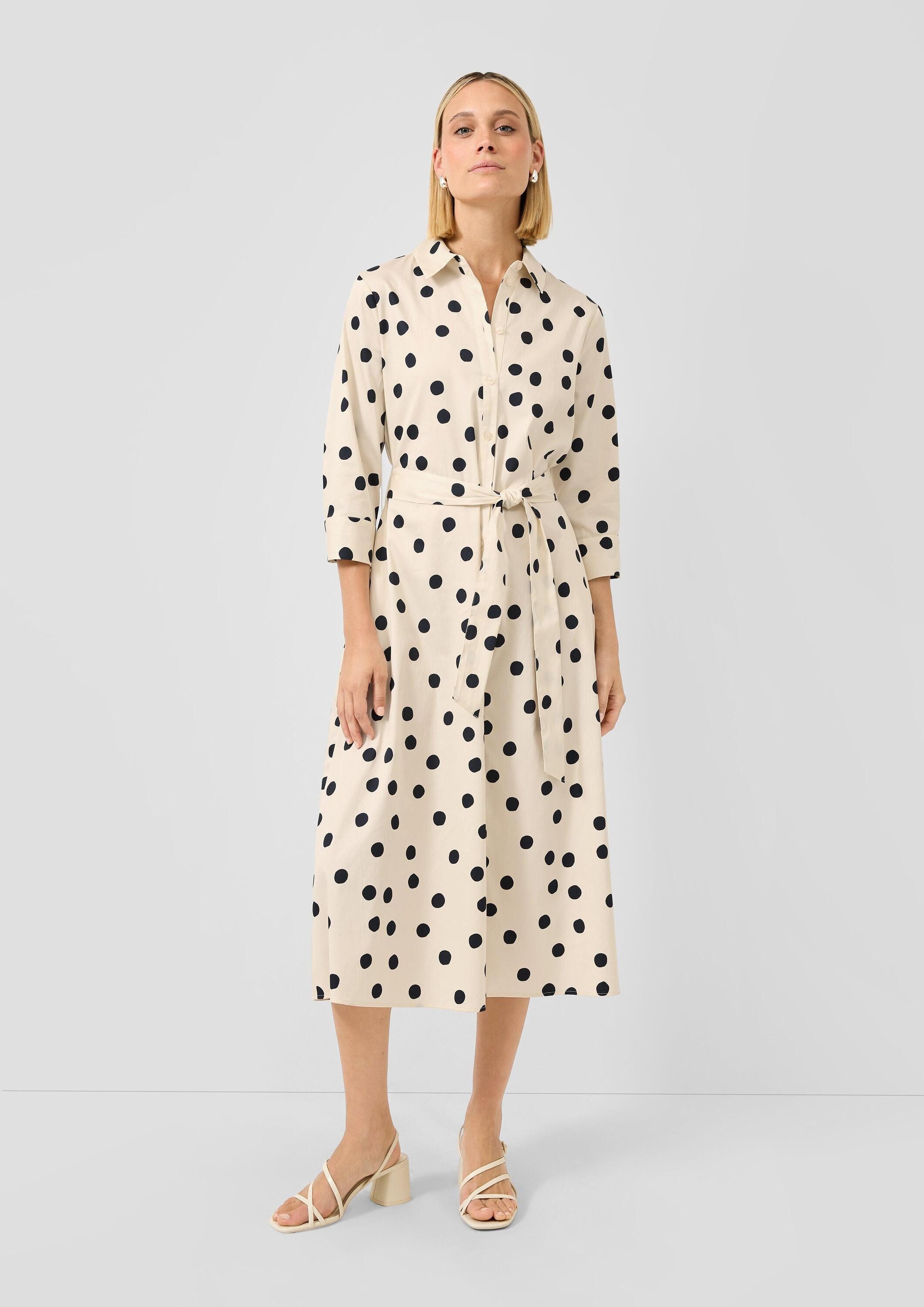 s.Oliver Midikleid Kleid Elastisches Baumwollkleid mit Viskosefutter