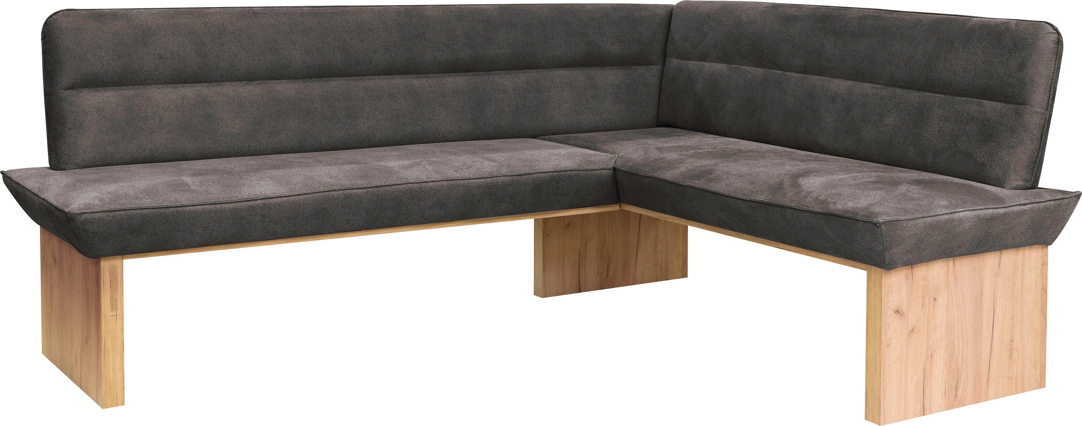 OTTO home Eckbankgruppe Beluna + Cross Essecke Sitzgruppe Eckbank Küchenbank, (Set, 4-tlg., Eckbank, 2 Stühle und Tisch), Sitzgruppe Esszimmer Stühle Tisch und Bank bequem gepolstert