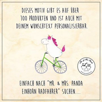 Mr. & Mrs. Panda Aufbewahrungsdose Einhorn Radfahrer - Rot Pastell - Geschenk, Vorratsdose, Kummer, Bike (1 St), Besonders glänzend