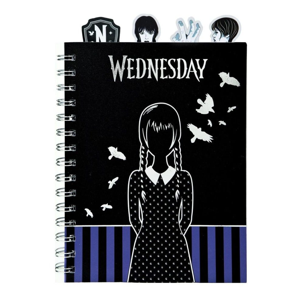 UNDERCOVER Schulheft Wednesday - Notizblock A5 - schwarz