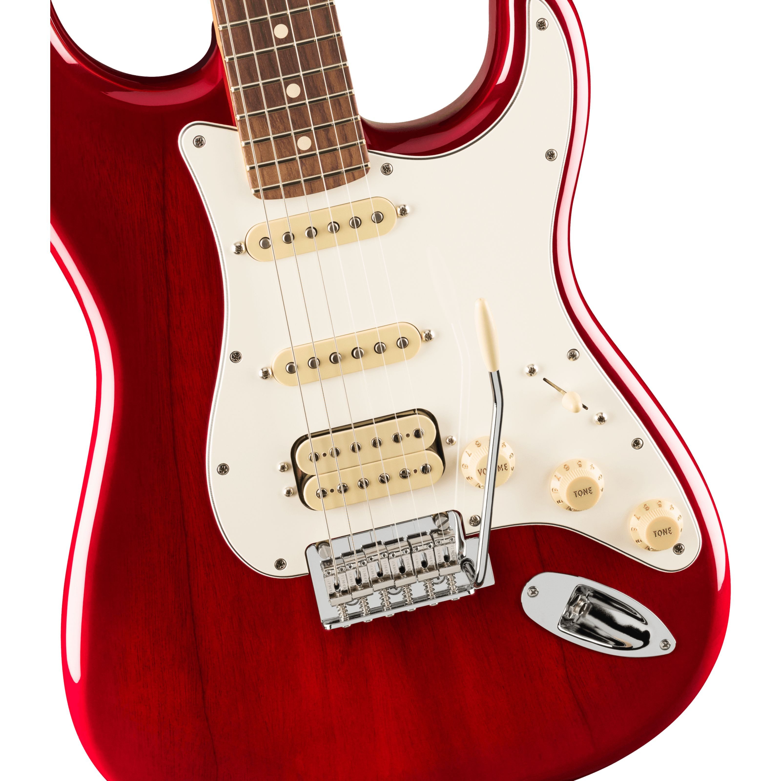Fender E-Gitarre, E-Gitarren, ST-Modelle, Player II Stratocaster HSS RW Transparent Cherry Burst - E-Gitarre