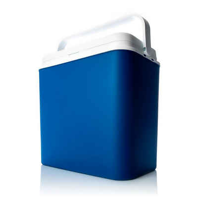 BigDean Thermobehälter Kühlbox 24 Liter blau/weiß bis zu 9 Std. Kühlung Kühltasche, PP-Kunststoff, (1-tlg)