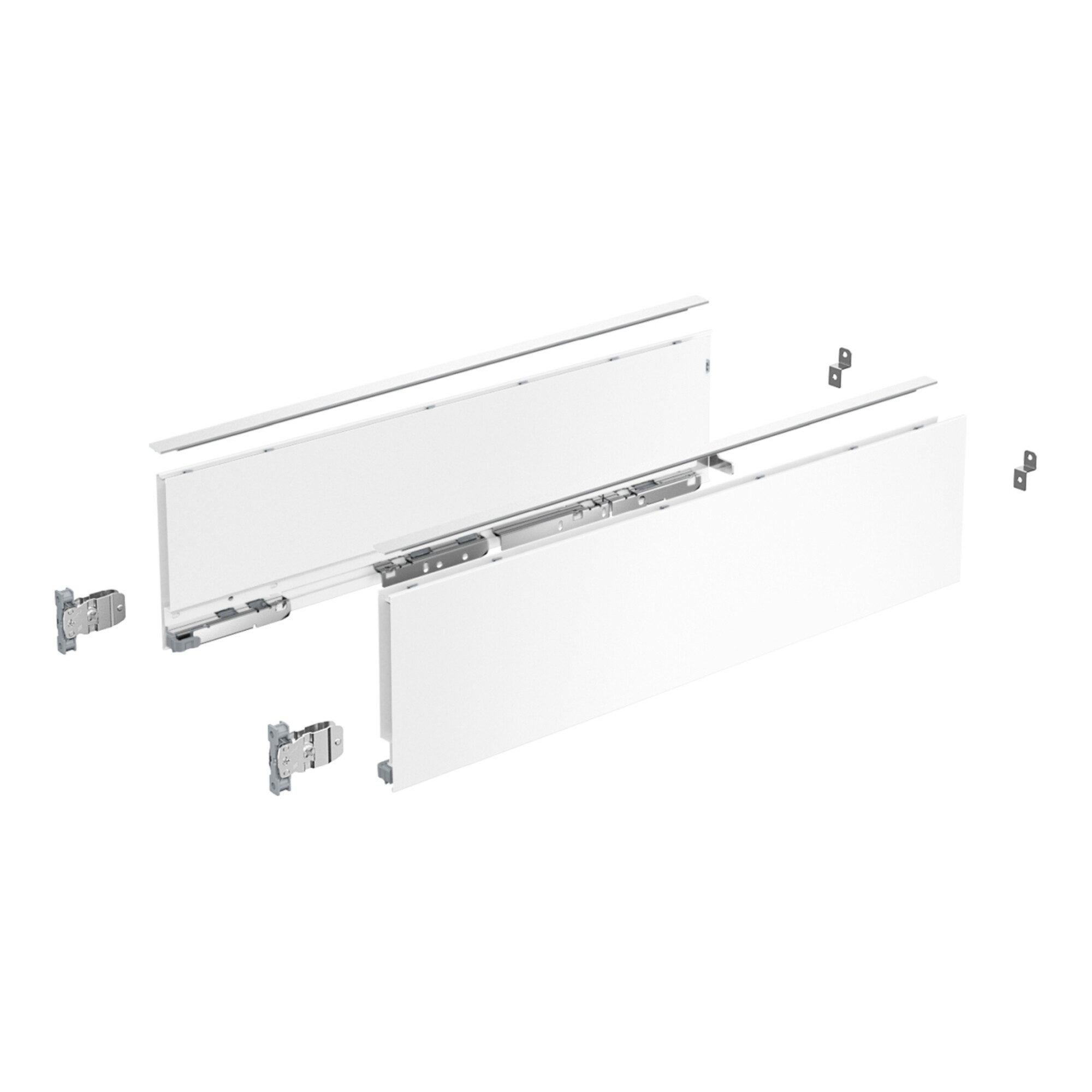 Hettich Teleskop-Vollauszug Hettich Zarge AvanTech YOU Set, Höhe 139 mm, NL 400 mm, weiß, links un