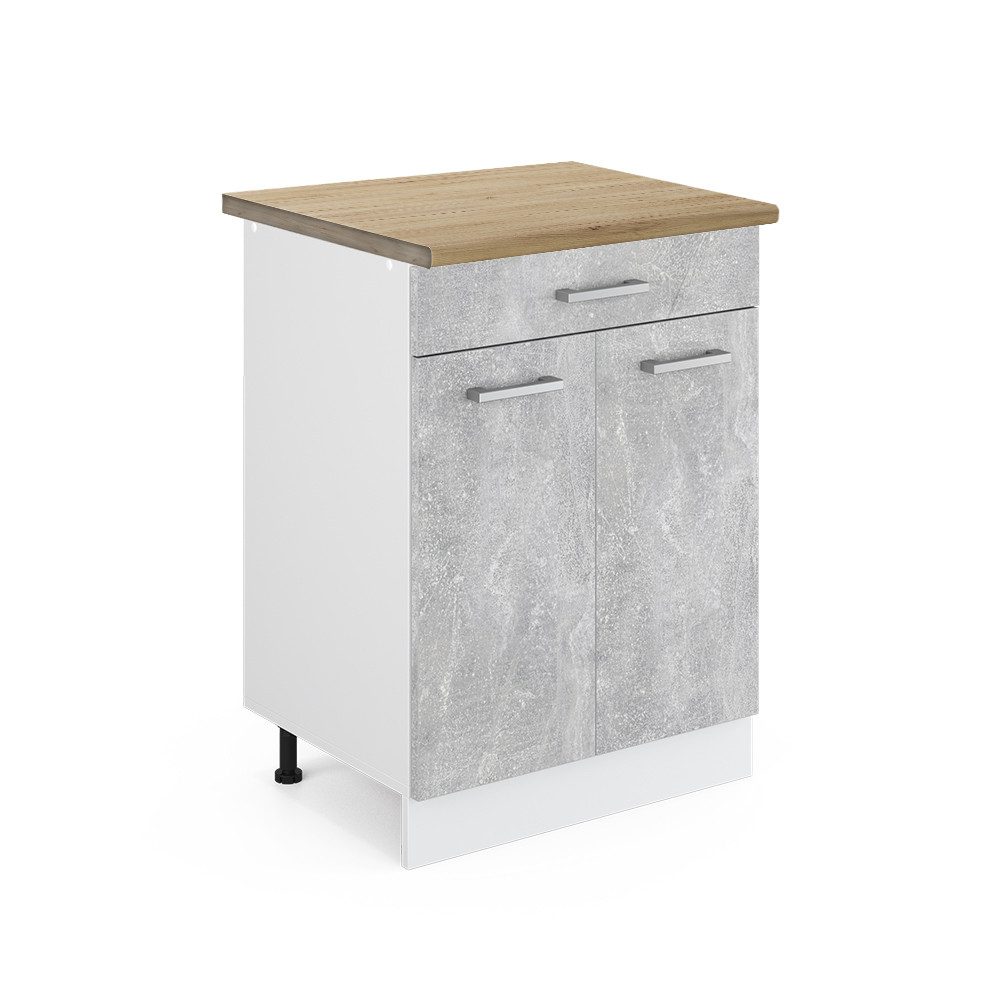 Vicco Unterschrank R-Line, Beton/Weiß, 60 cm günstig online kaufen