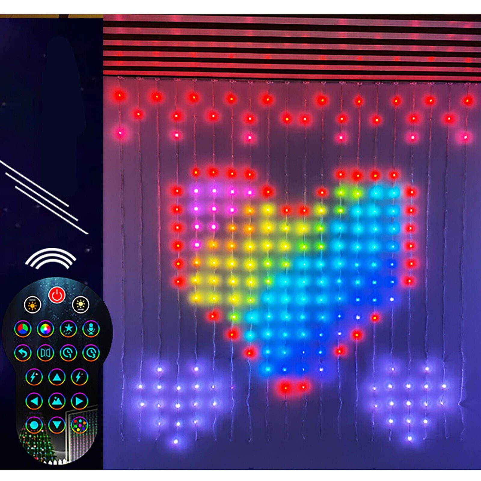 VIVIHEYDAY LED-Lichtervorhang RGB Smart 400 LED Lichterketten mit Musiksync günstig online kaufen