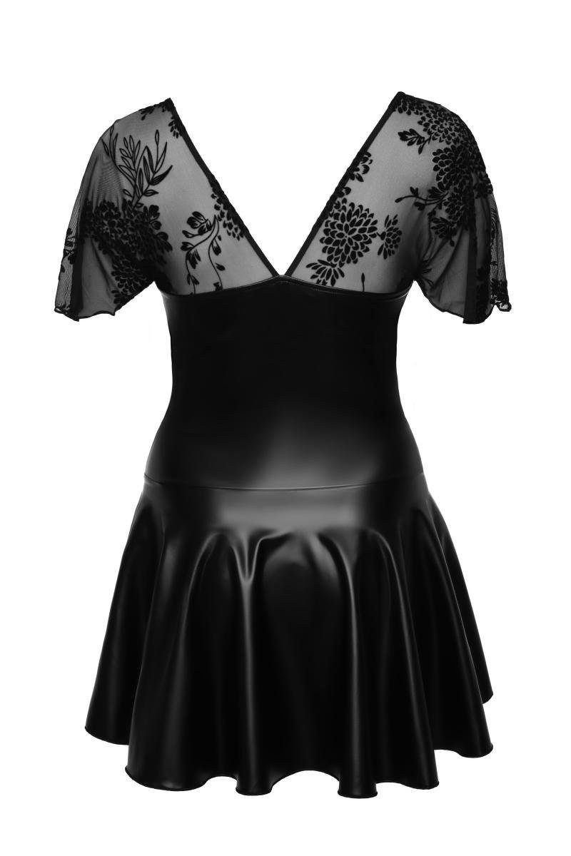 Damen Kleider Noir Handmade Minikleid in schwarz - 3XL