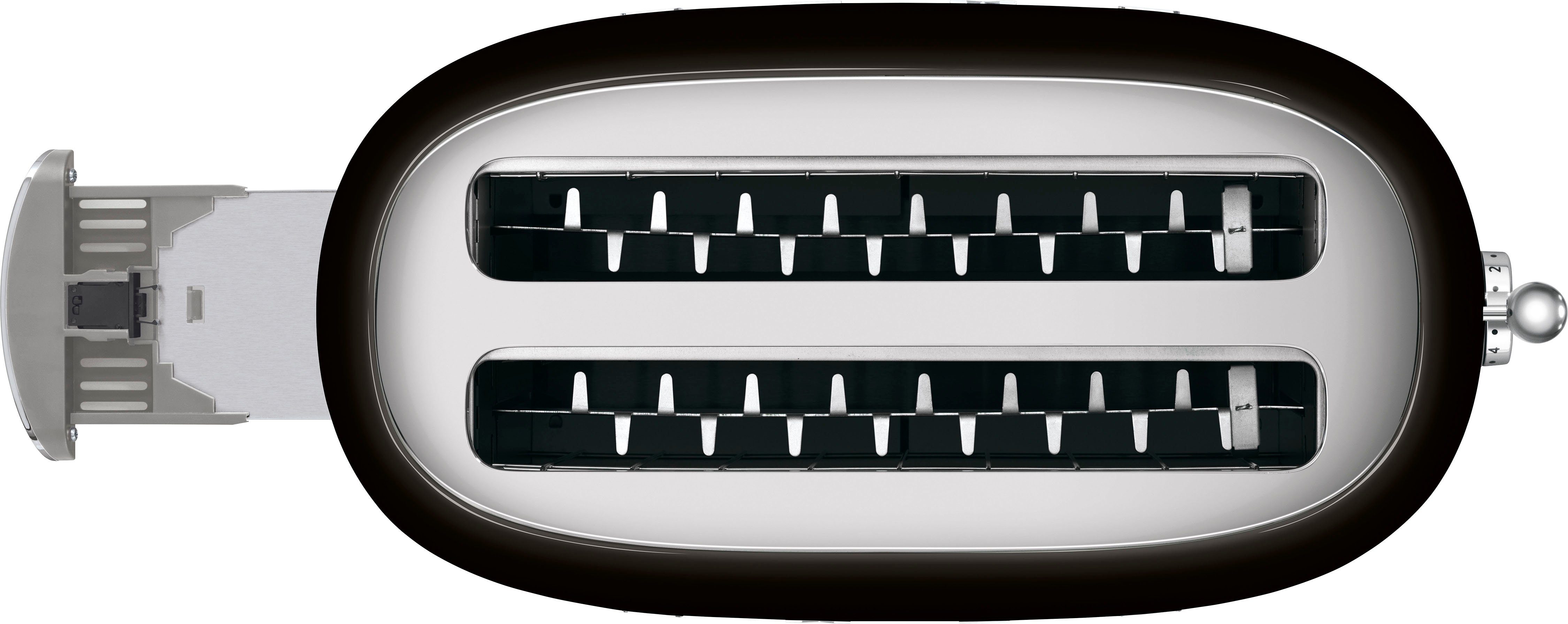 Smeg Toaster TSF02BLEU, 2 lange Schlitze, für 2 Scheiben, 1500 W