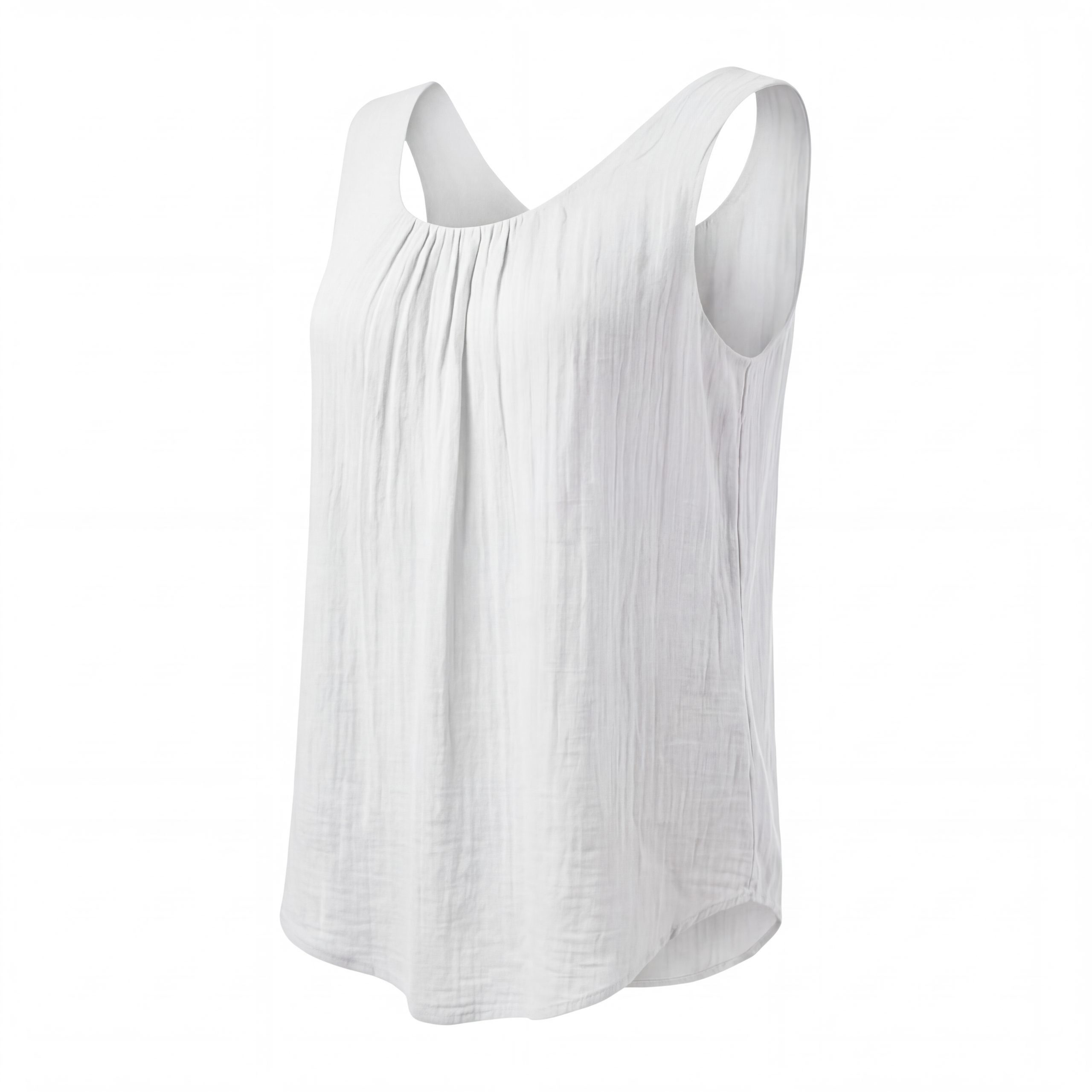 OriginalYou Trägertop Damen Sommer Top Leinenoptik blickdichtes Oberteil mit Innentop Größen von 36 bis 48, Unifarben, Rundhals