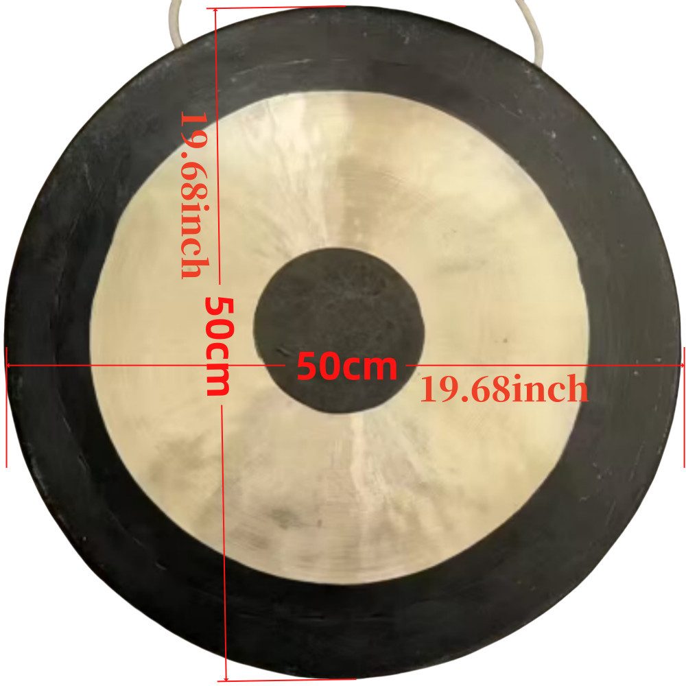 FANNOU Percussion Block Chinesischer Gong, Ø 50 cm, 1-St., Großer Gong-Brass Copper Percussion Yoga Heilung Sinfonieorchesters
