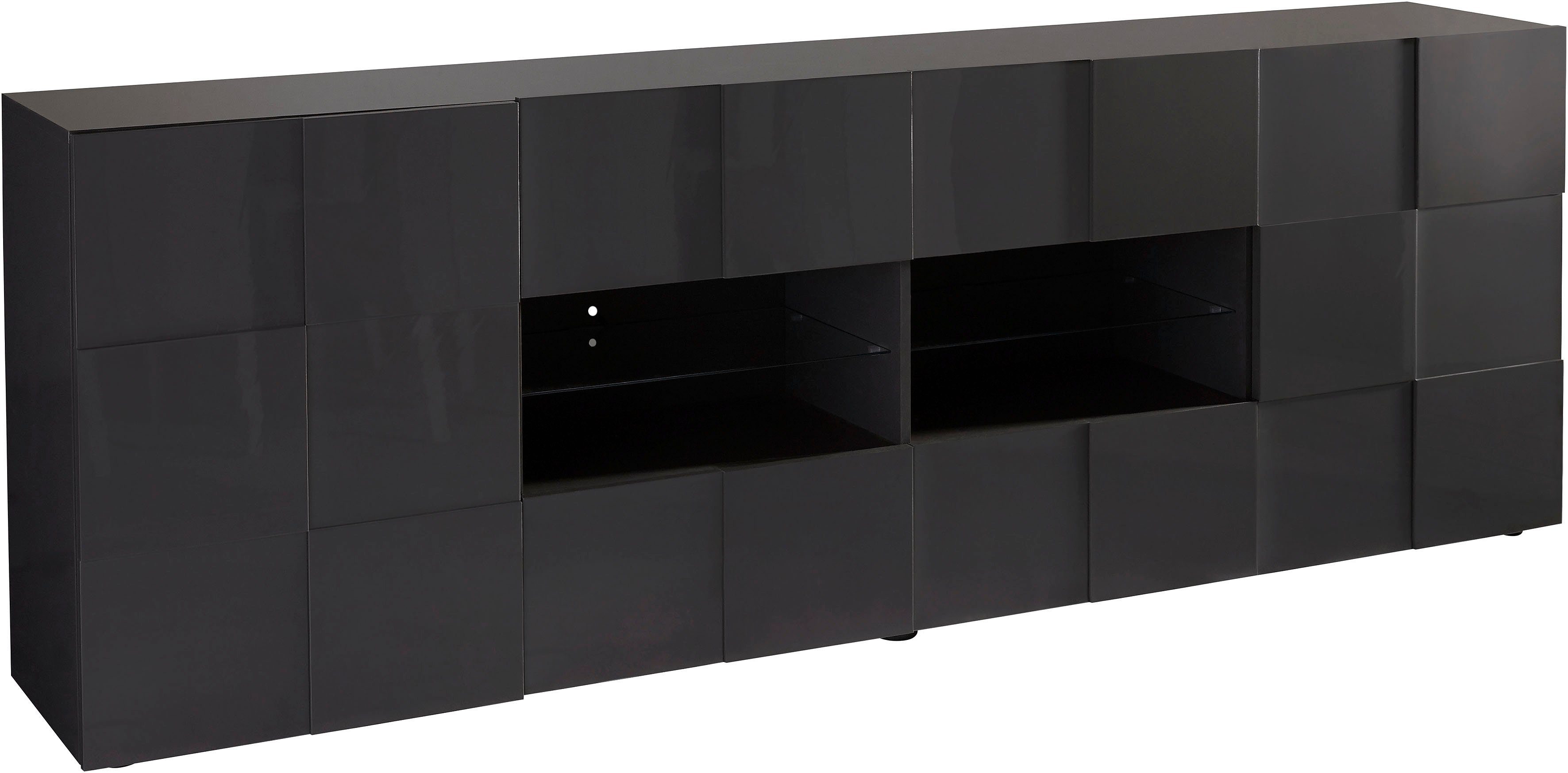 cm LC 241 Dama, Breite Lack Sideboard Anthrazit