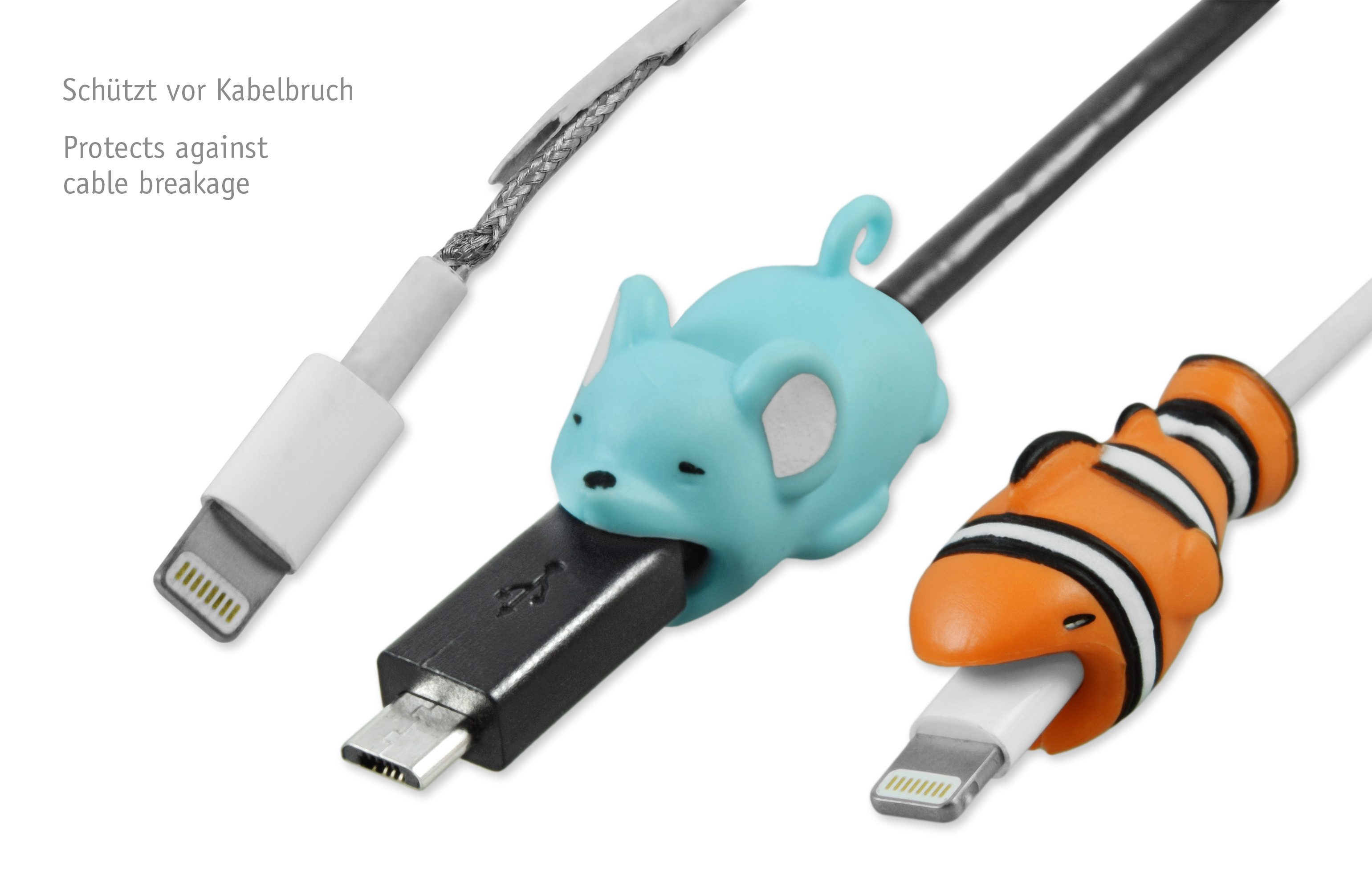 PhoneNatic Handy Stecker-Schutz Kabeltier - kompatibel mit Lightning Kabel Smartphone-Kabel, Pinguin – Bild 4 von 5