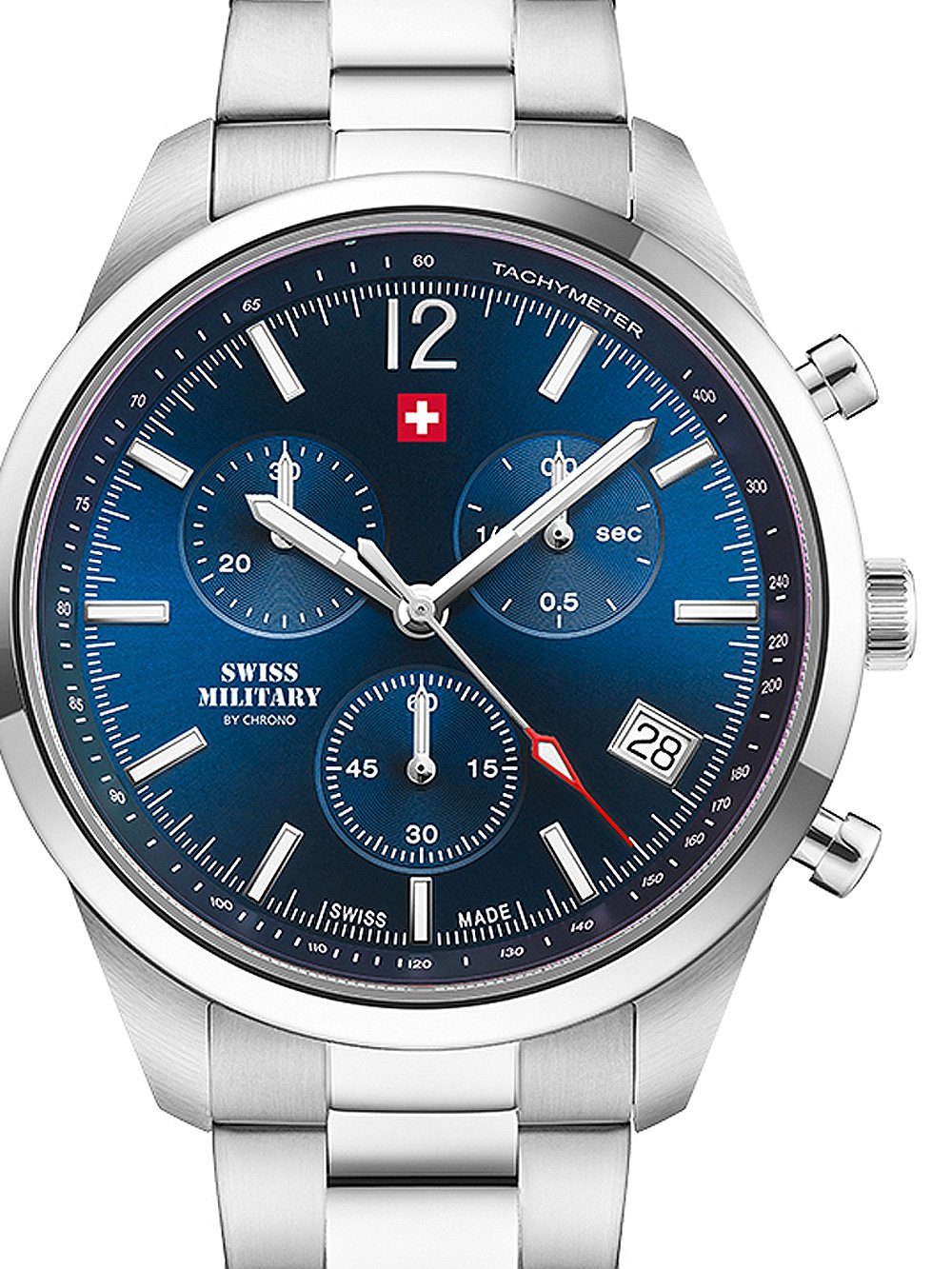 Quarzuhr Swiss Military SM34097.03 Chronograph Herrenuhr 42mm 5ATM Swiss Military SM34097.03 Chronograph Herrenuhr 42mm 5ATM