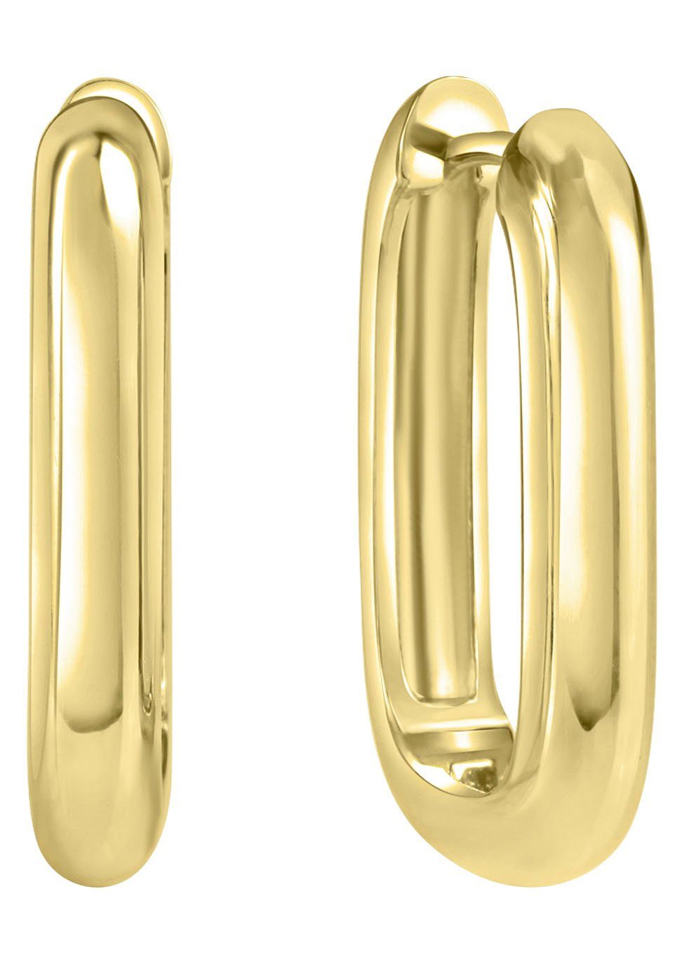 Paar Creolen Schmuck Geschenk Silber 925 oval
