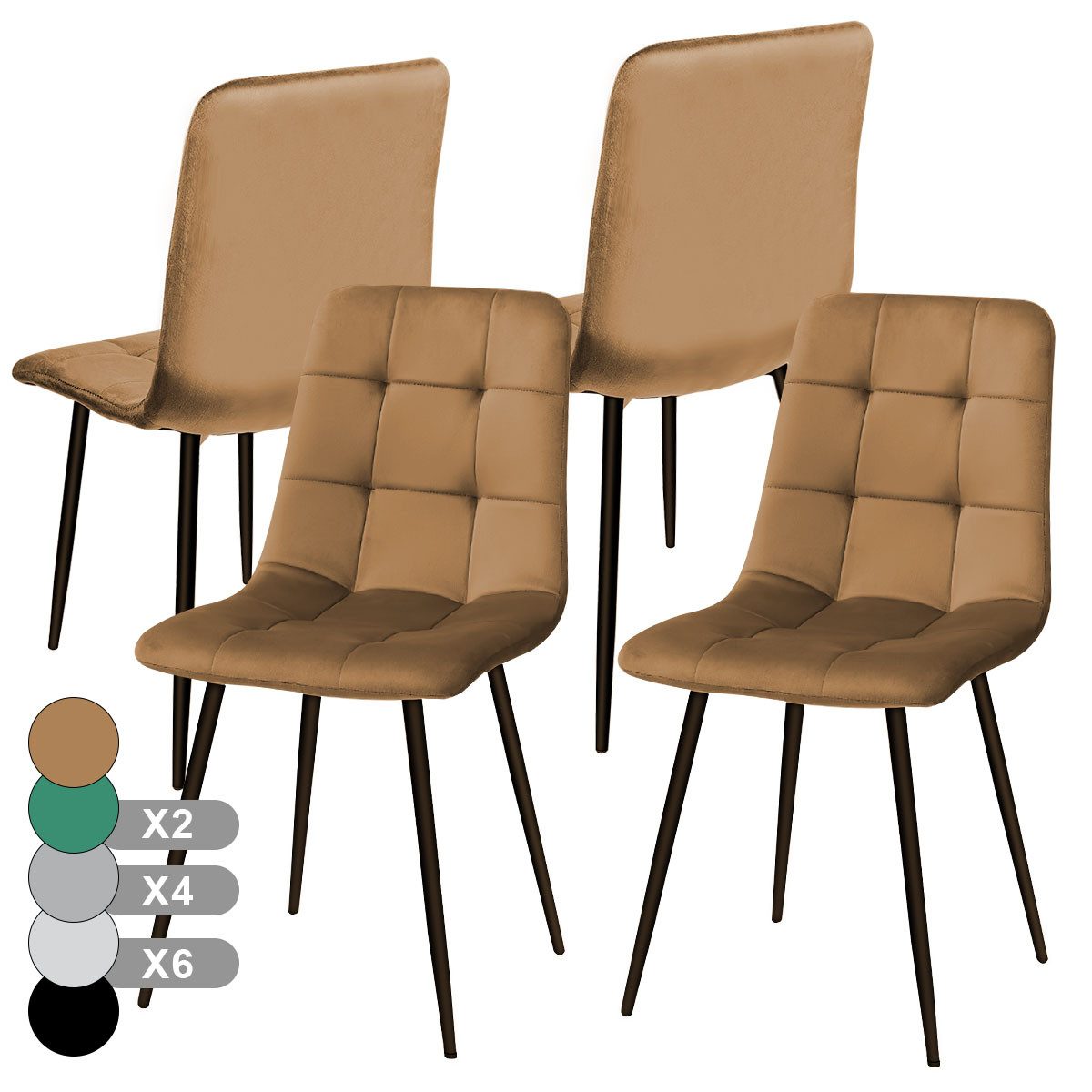 Simloveve Küchenstuhl 2er/4er Set Esszimmerstühle Polsterstuhl günstig online kaufen
