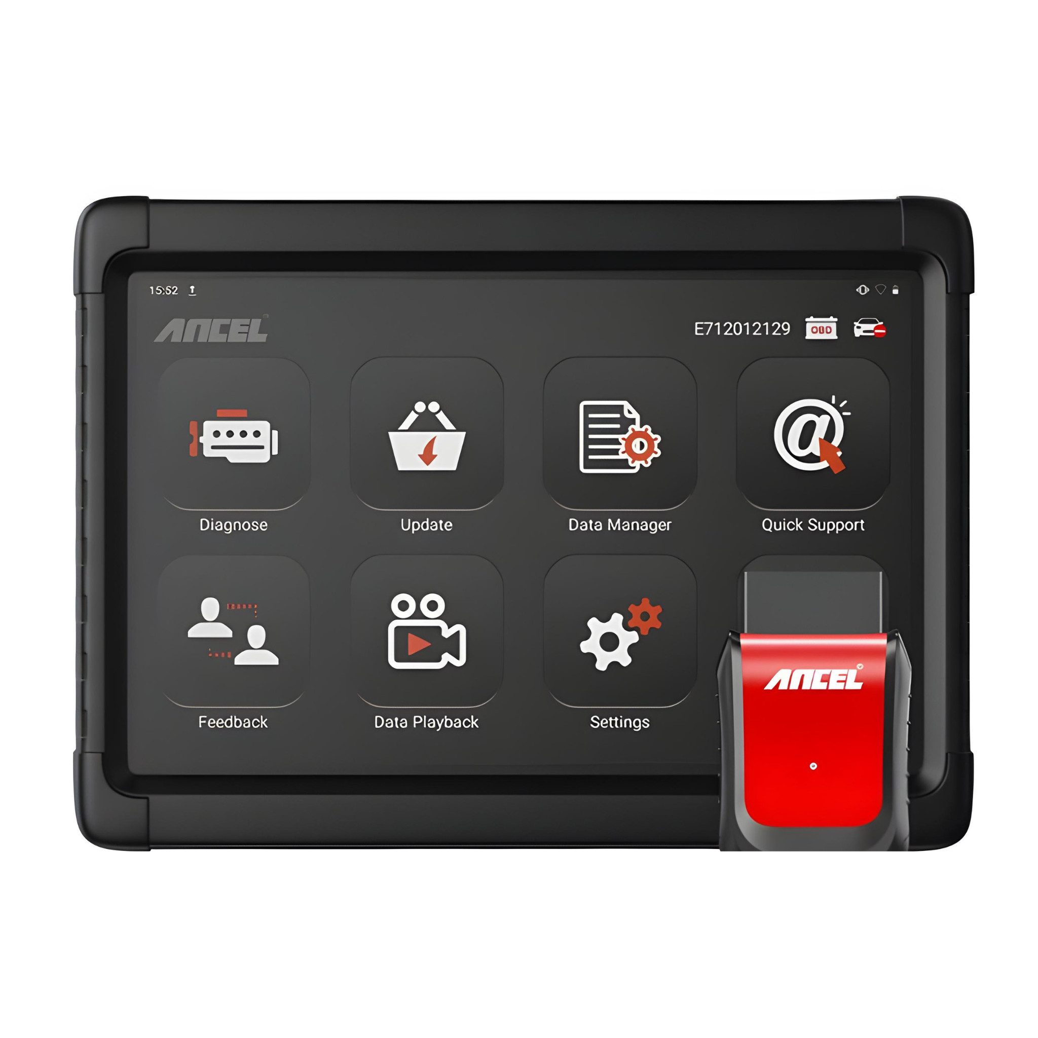 Ancel Kfz-Diagnosegerät Bluetooth Diagnosegerät Android 10 OBD2 Scanner für KFZ & DPF Reset, Komplett-Set, Komplettset, Vollsystem-Diagnose, DPF-Reset