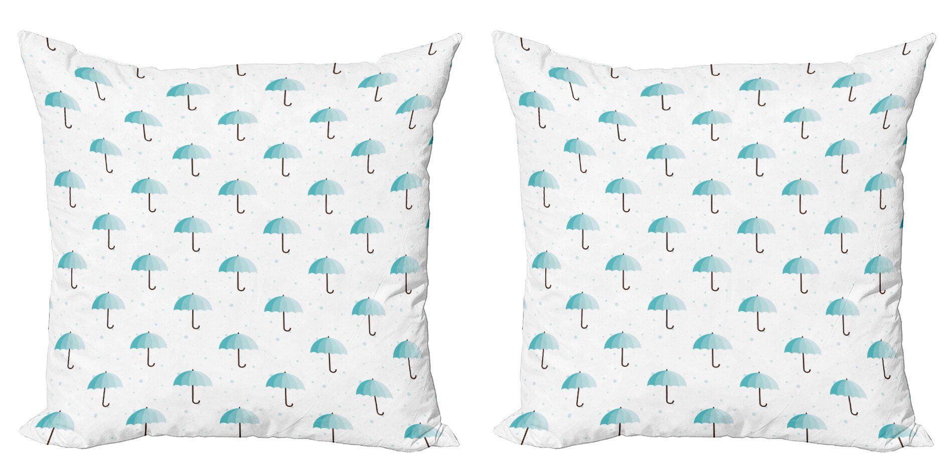 Kissenbezüge Modern Accent Doppelseitiger Digitaldruck, Abakuhaus (2 Stück), Regenschirm Unregelmäßige Runden Regen Kunst