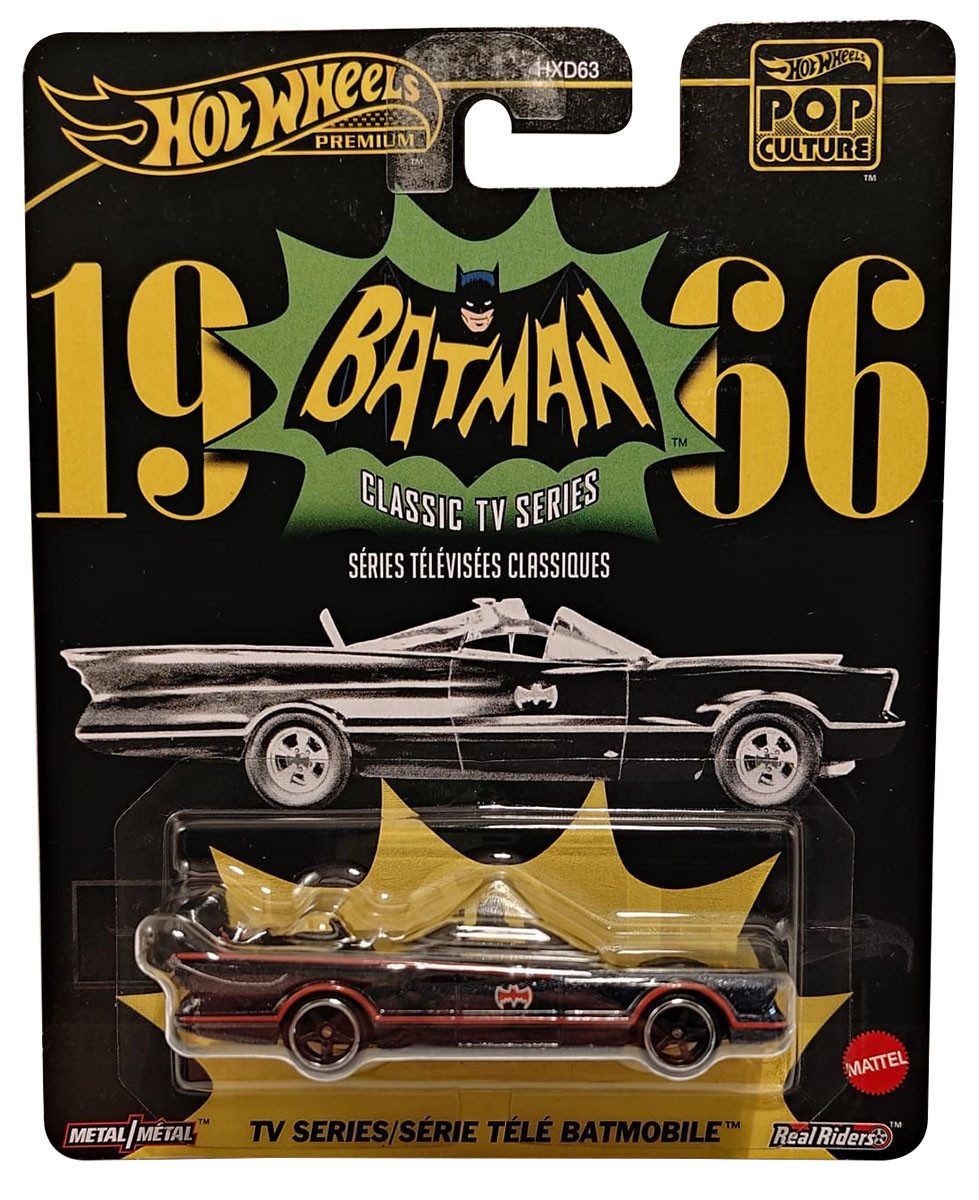 Hot Wheels Spielzeug-Auto Hot Wheels Premium Pop Culture - Batmobil Batman 1966 Classic TV Serie