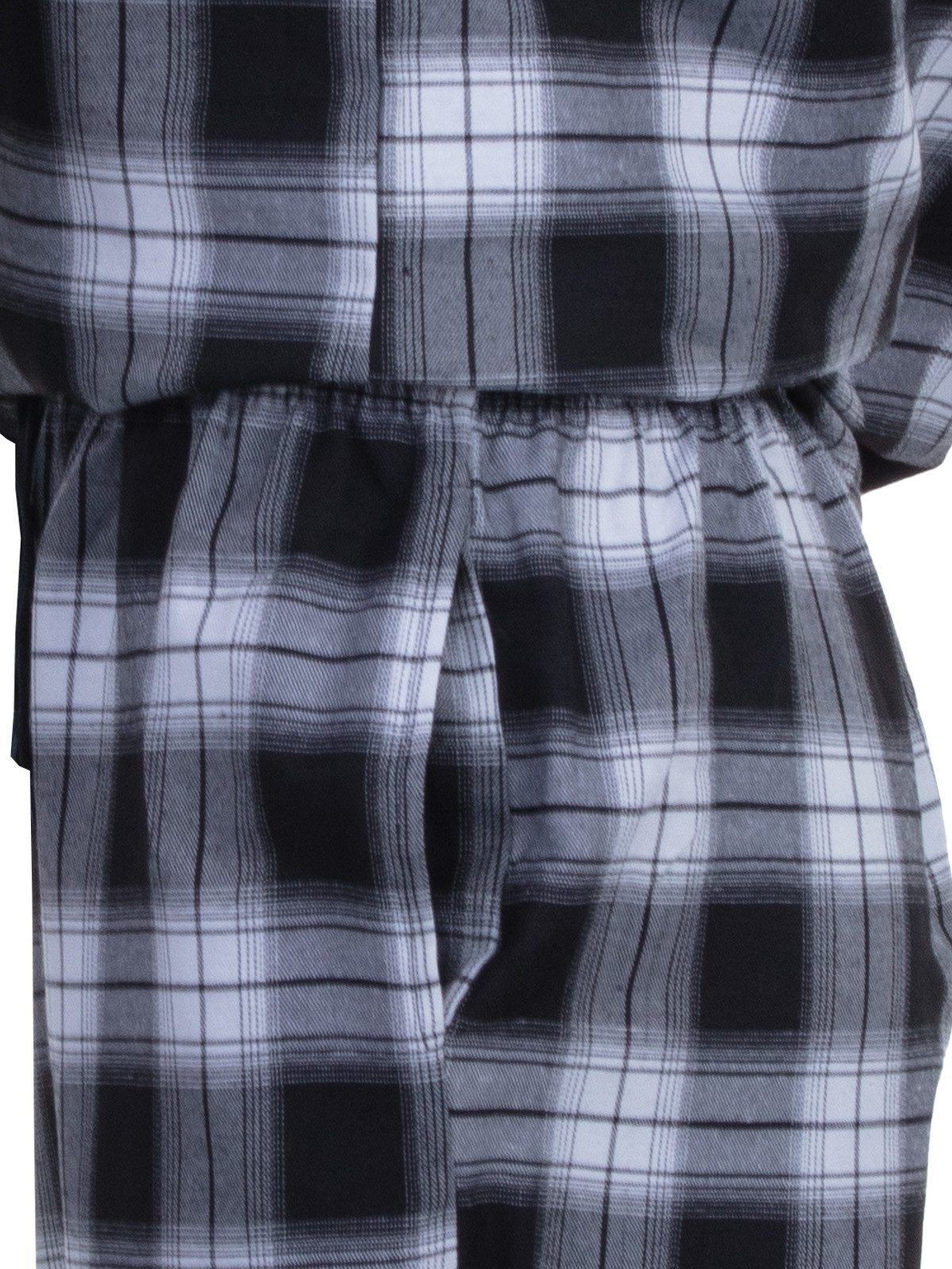 Henry Terre Schlafanzug Pyjama Set Langarm - kariert