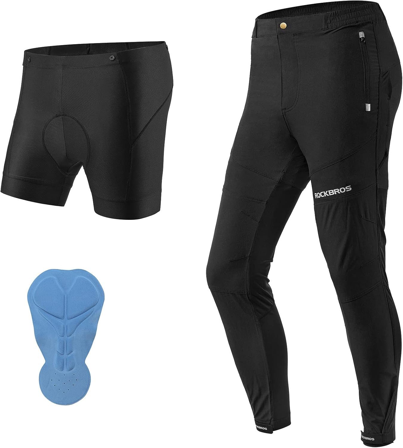 ROCKBROS Fahrradhose Herren Fahrradhose mit Sitzpolster atmungsaktiv